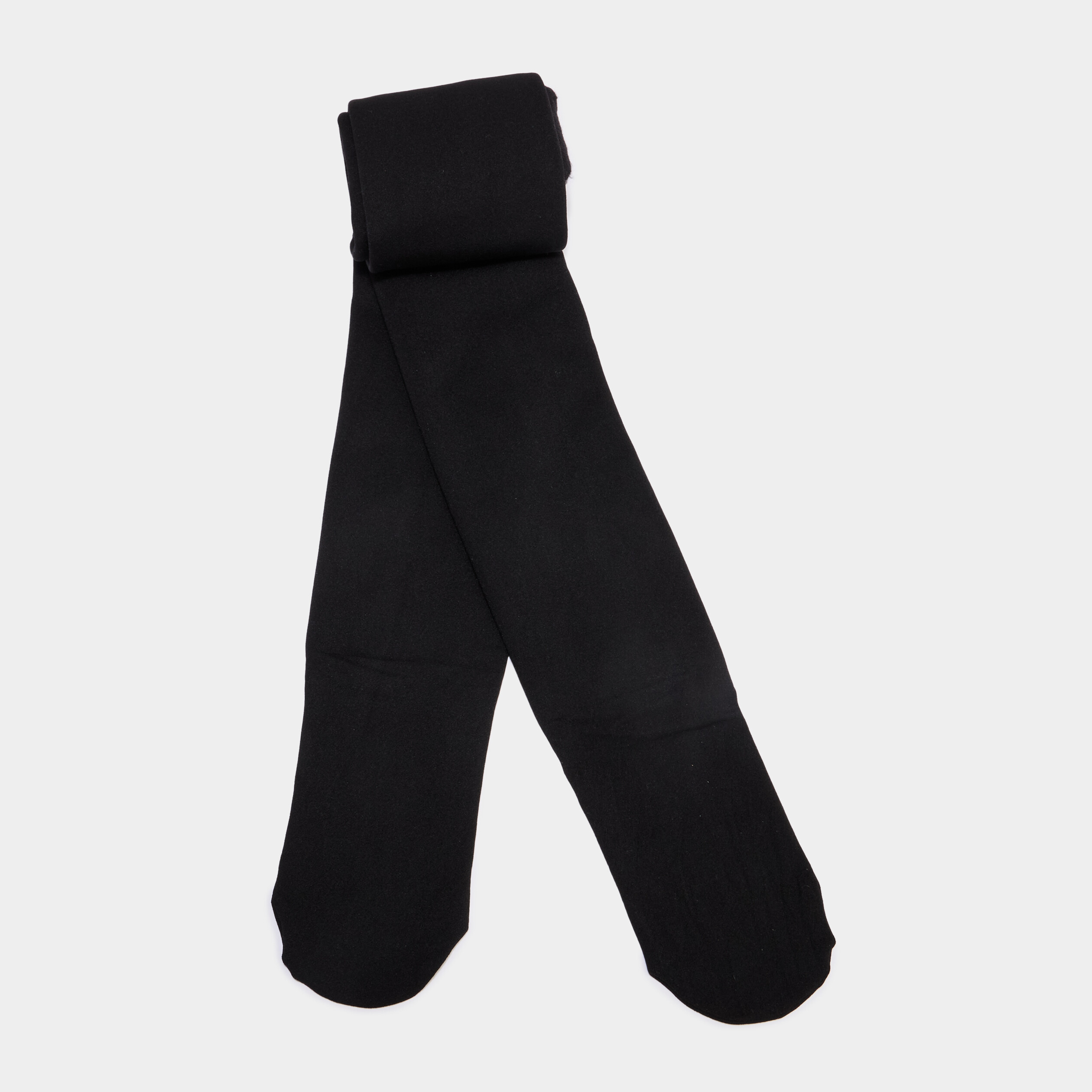 Collants doux doublure fausse fourrure noir fille