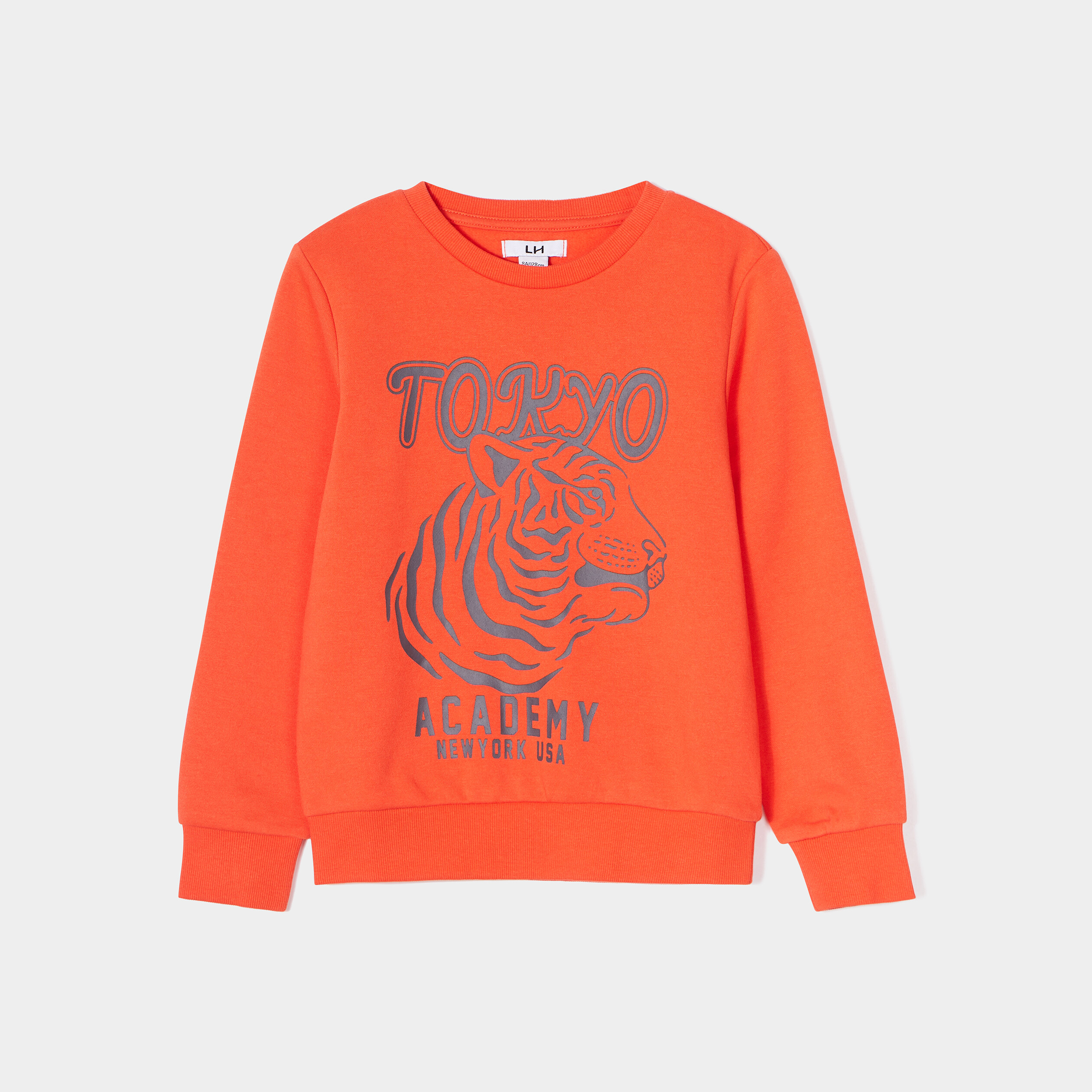 sweat col rond manches longues orange garcon Sweat col rond manches longues orange garçon