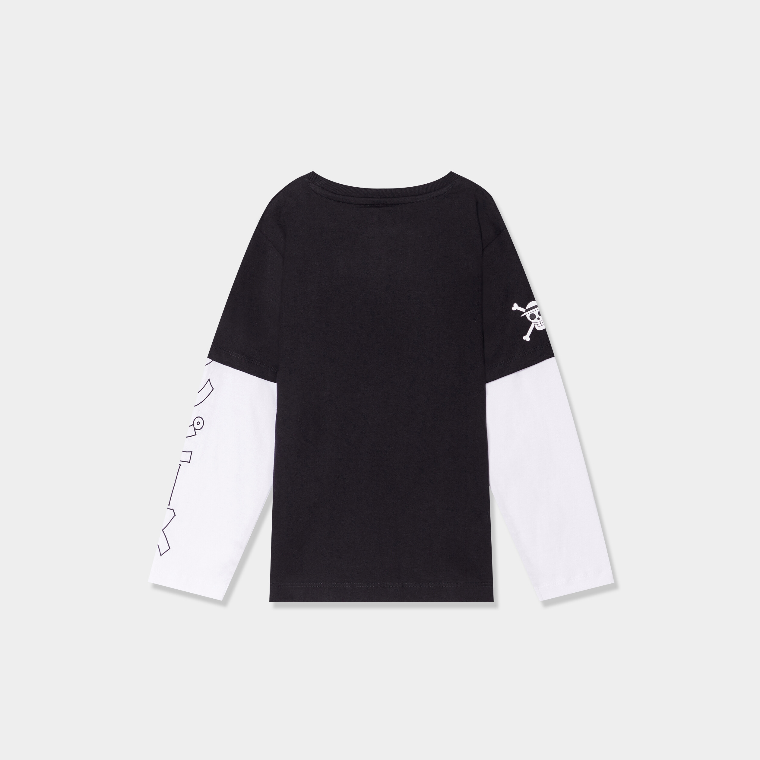 t shirt manches longues one piece luffy noir garcon T-shirt manches longues One Piece Luffy noir garçon