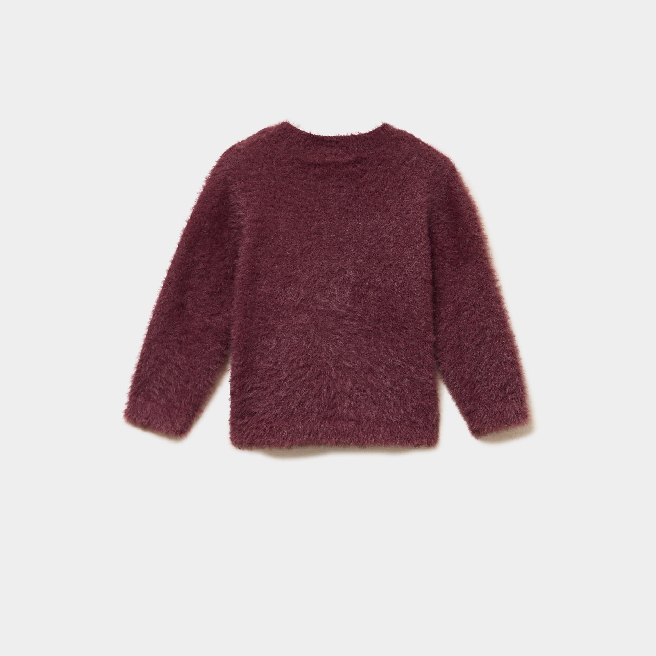 Pull manches longues violet fonc&eacute; b&eacute;b&eacute; fille