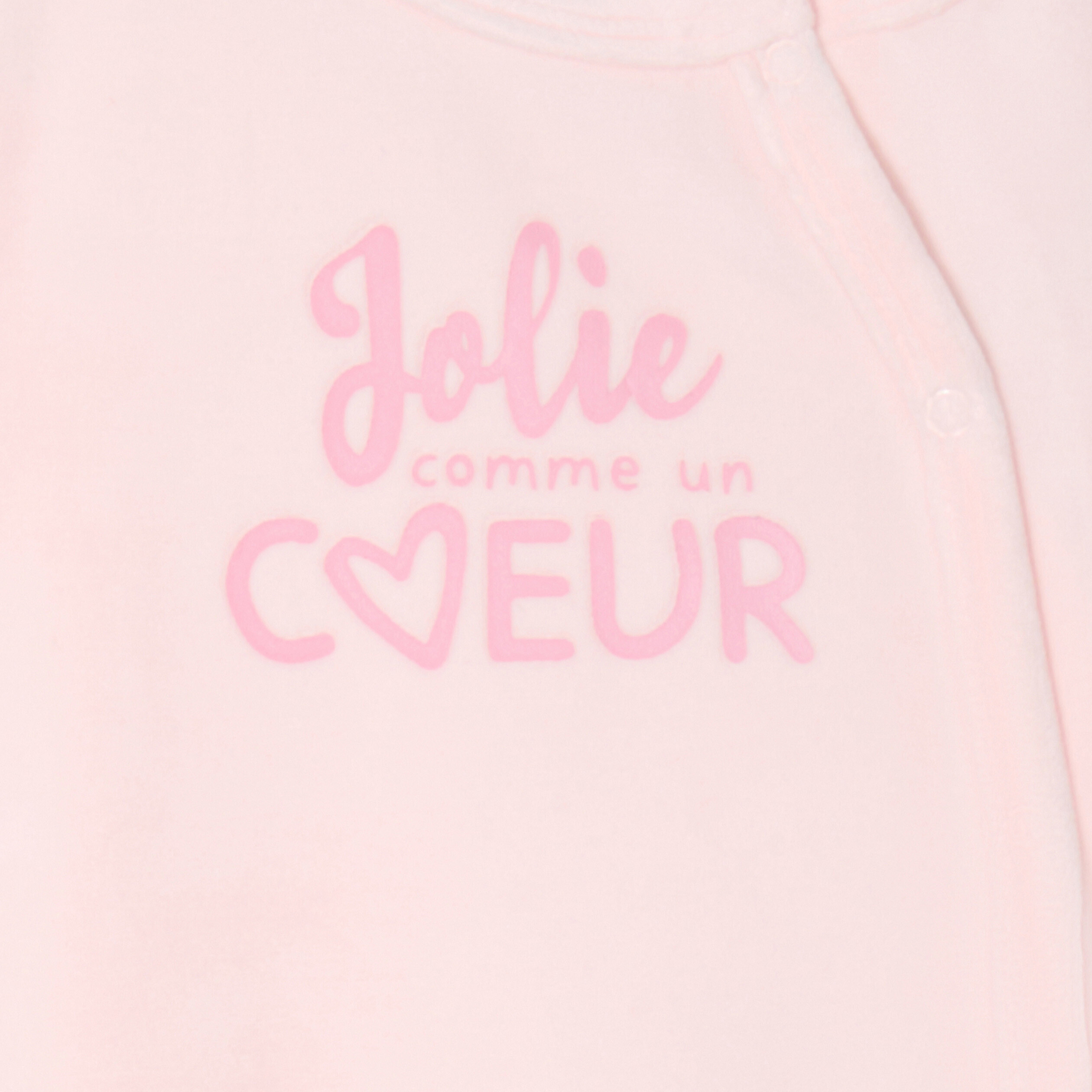 Dors-bien effet velours manches longues rose clair b&eacute;b&eacute;