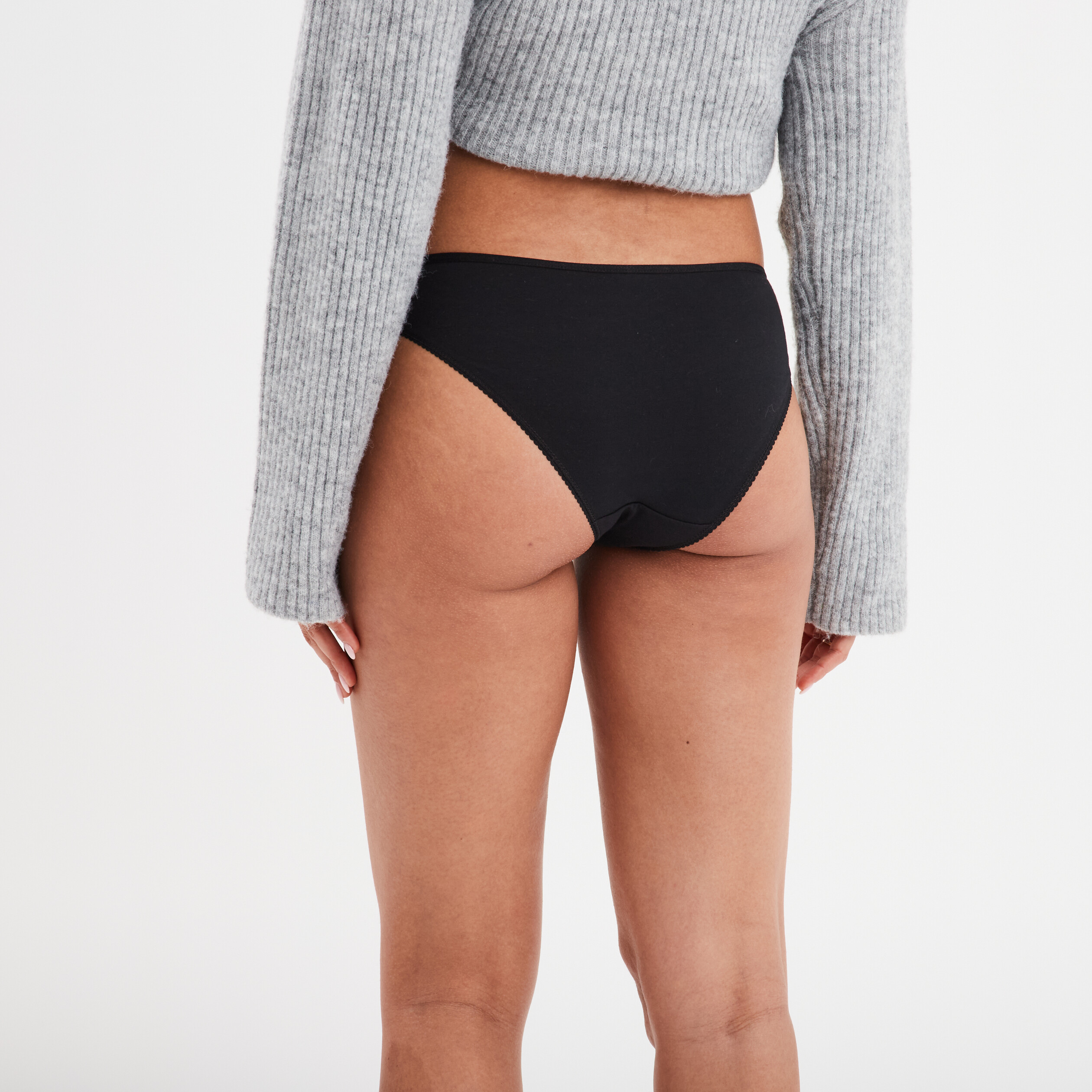 Culotte en coton noir femme