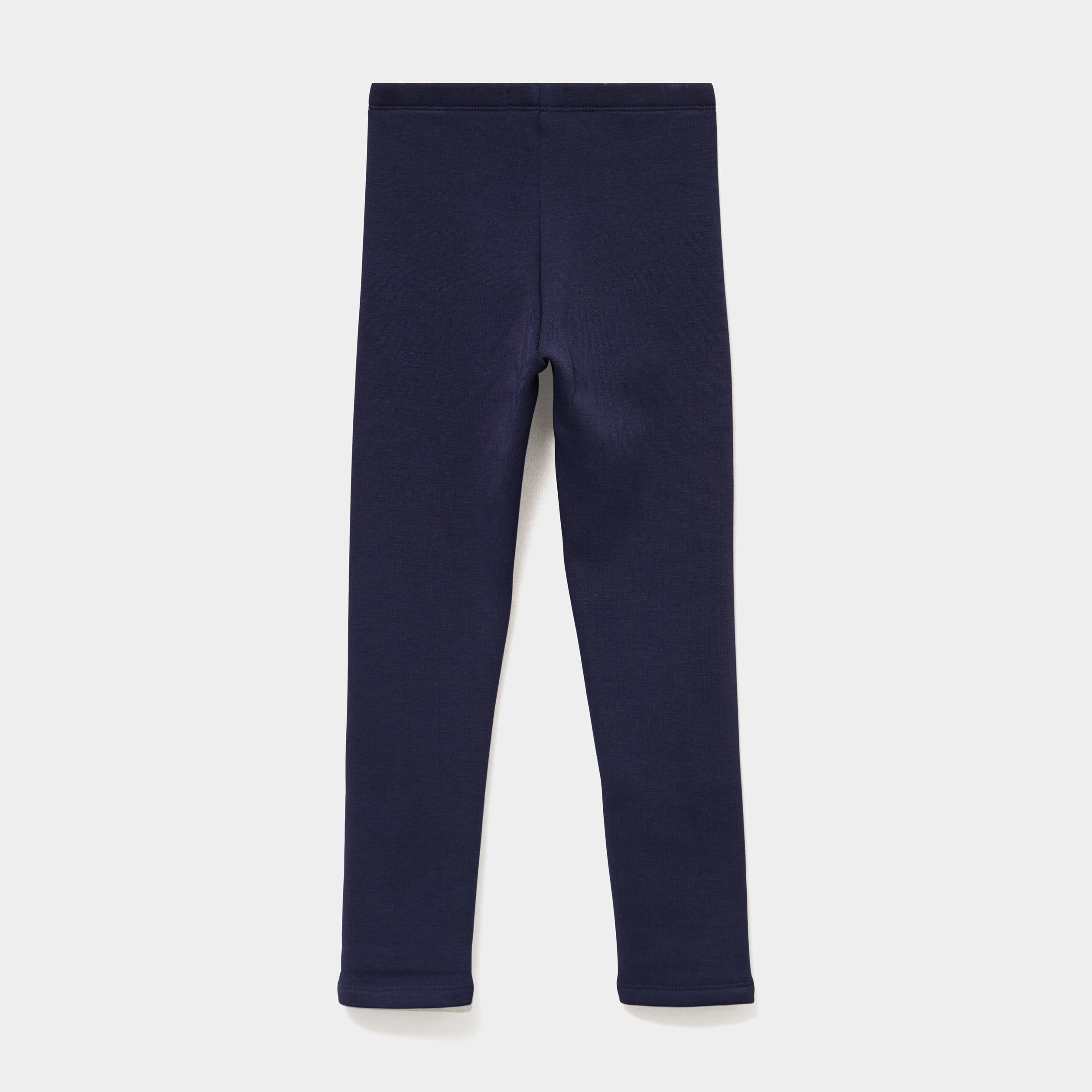 Legging molleton doubl&eacute; polaire bleu marine fille