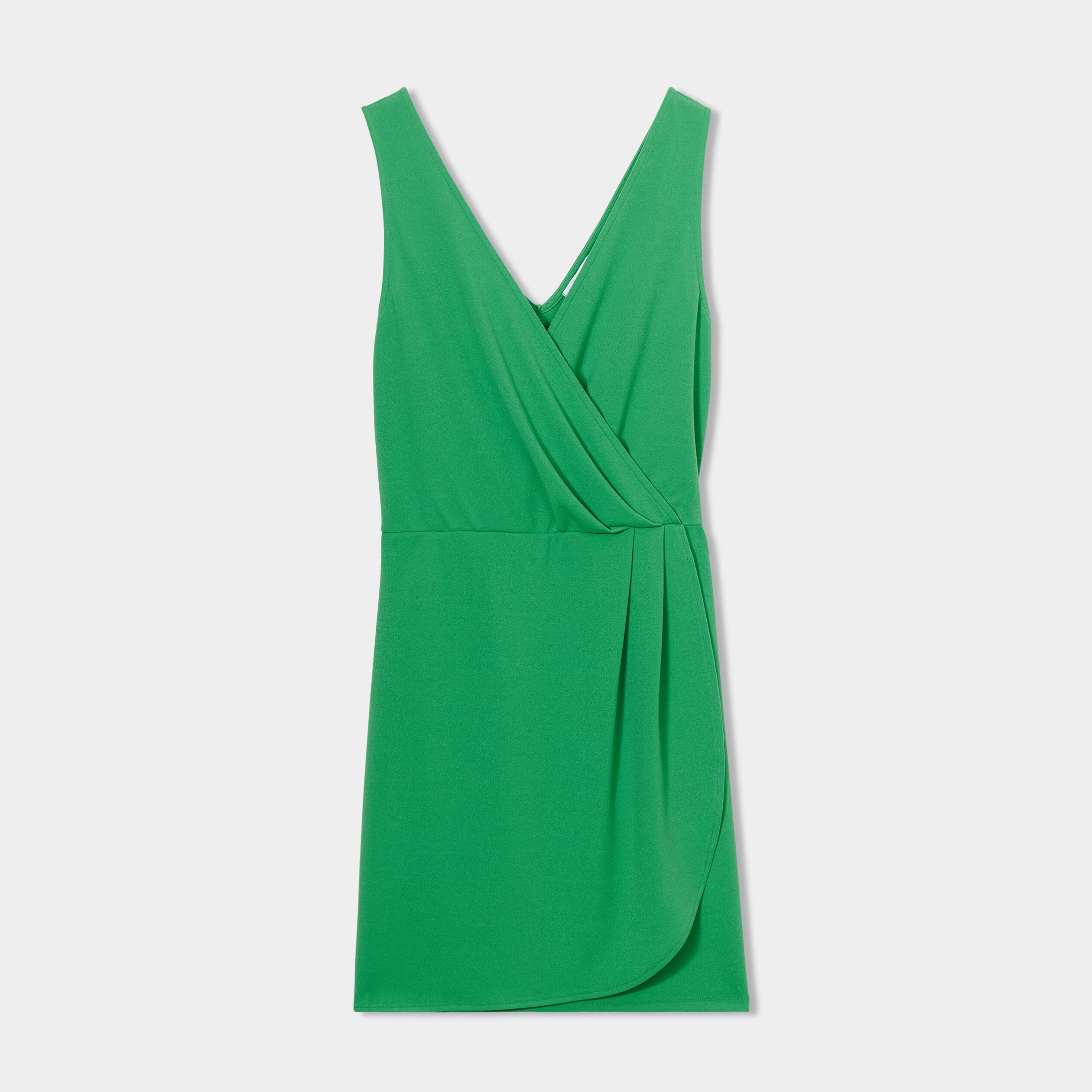 robe portefeuille plis taille vert femme Robe portefeuille plis taille vert femme