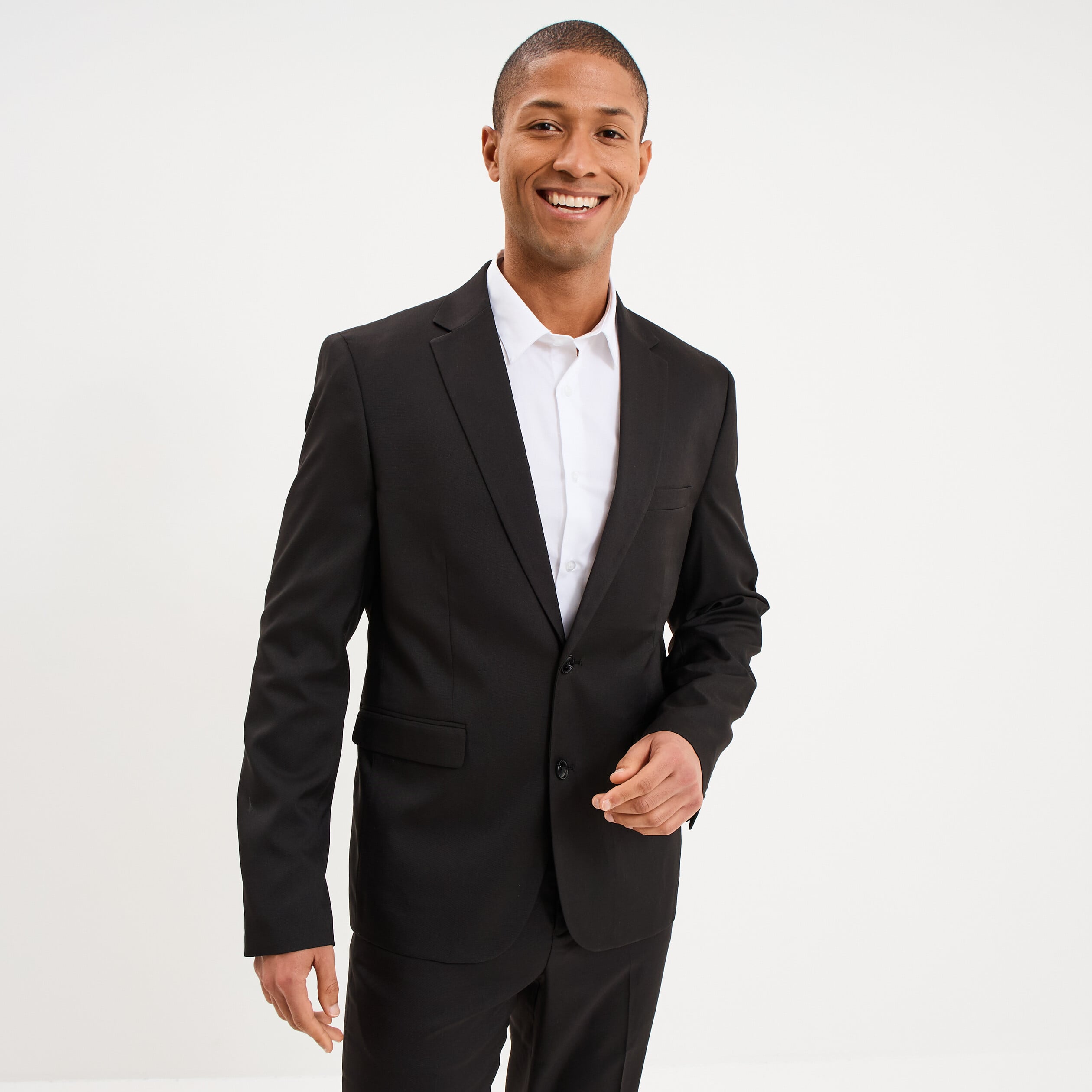 Veste blazer costume manches longues noir homme