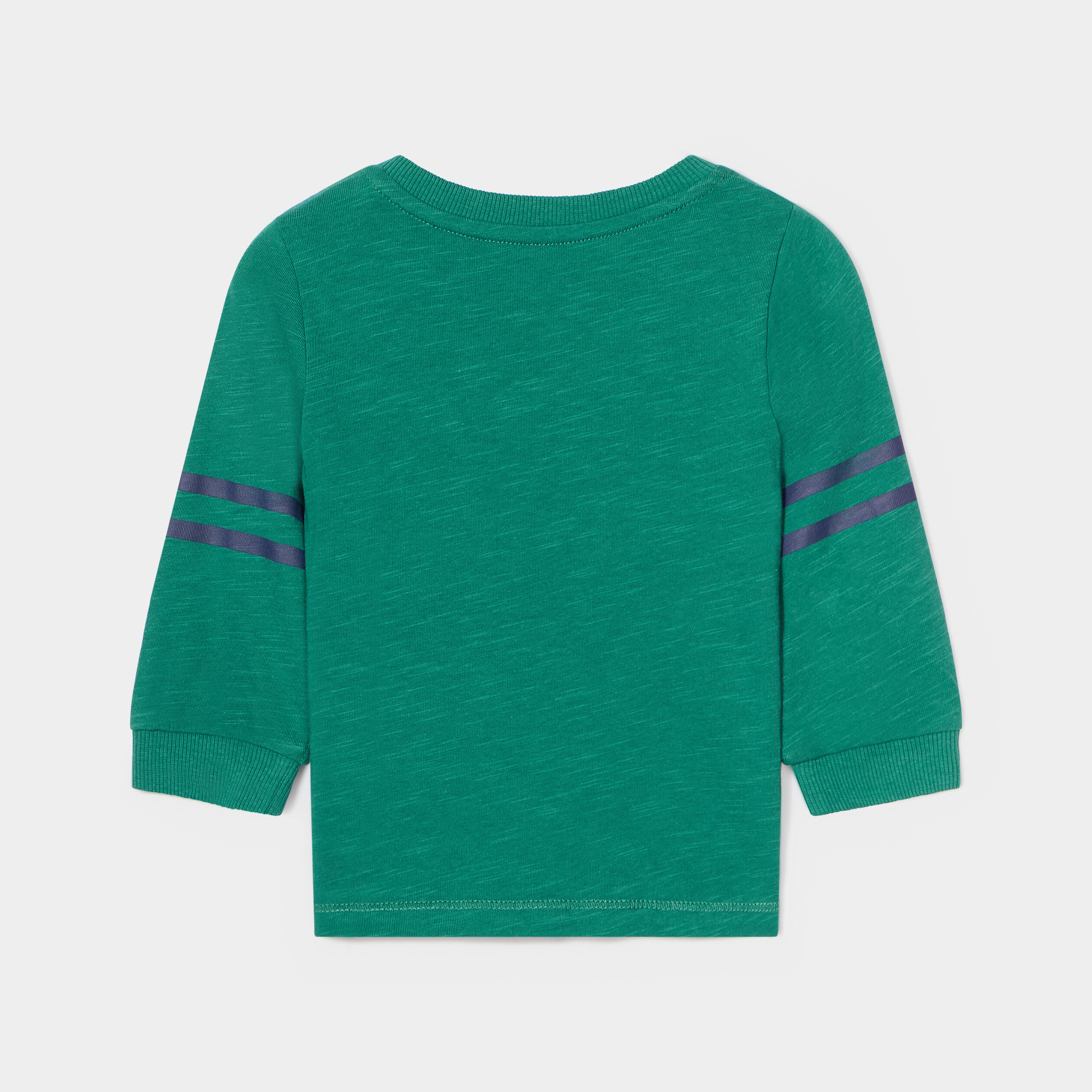 T-shirt col rond épaule boutonnée Creeks vert émeraude bébé garçon