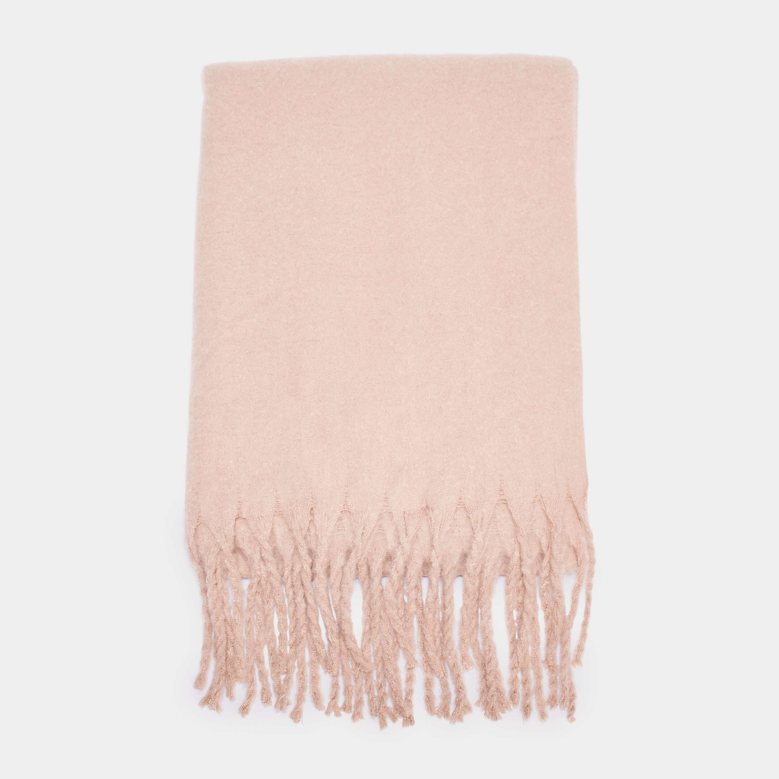 &Eacute;charpe &agrave; franges taupe femme