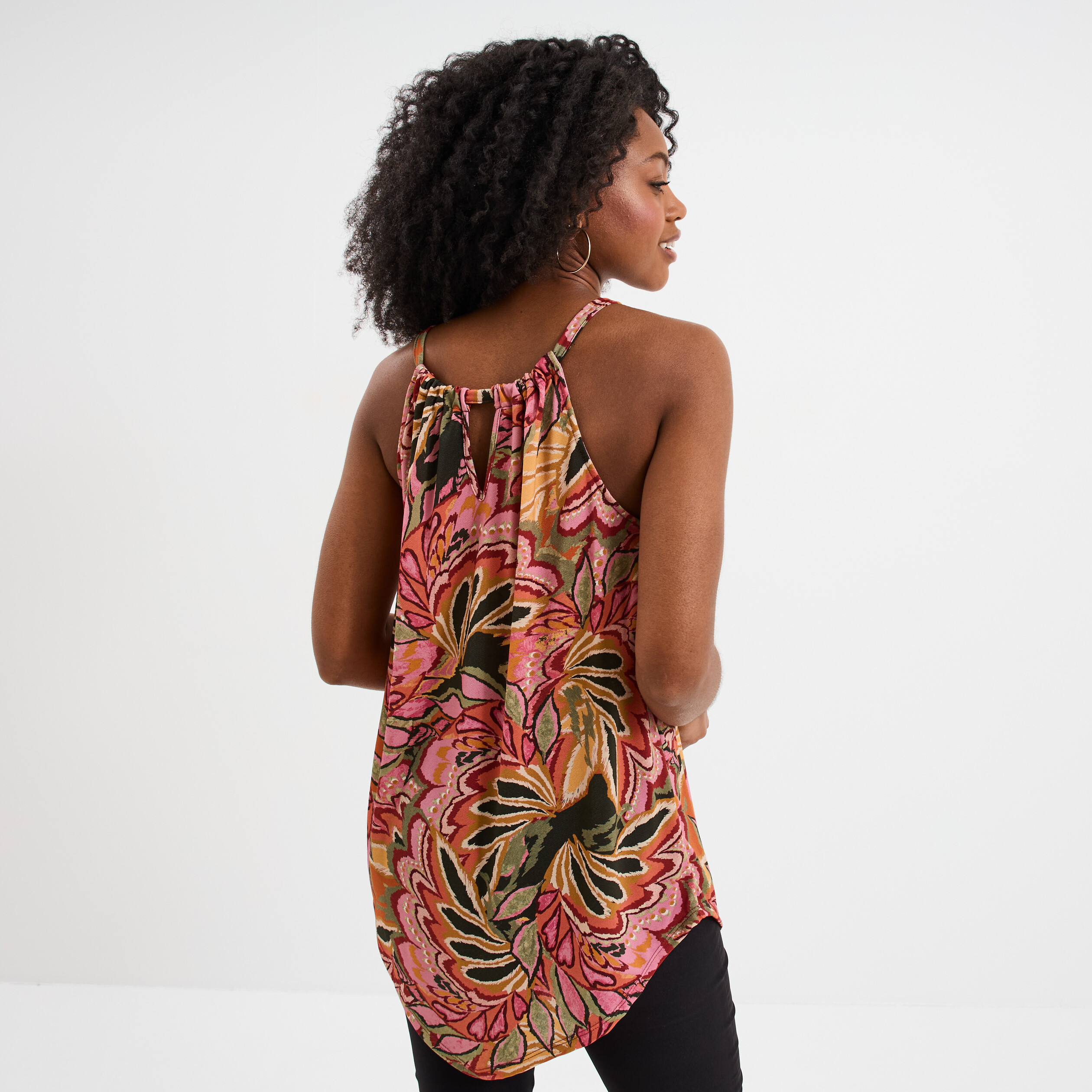 debardeur encolure americaine multicolore femme Débardeur encolure américaine multicolore femme