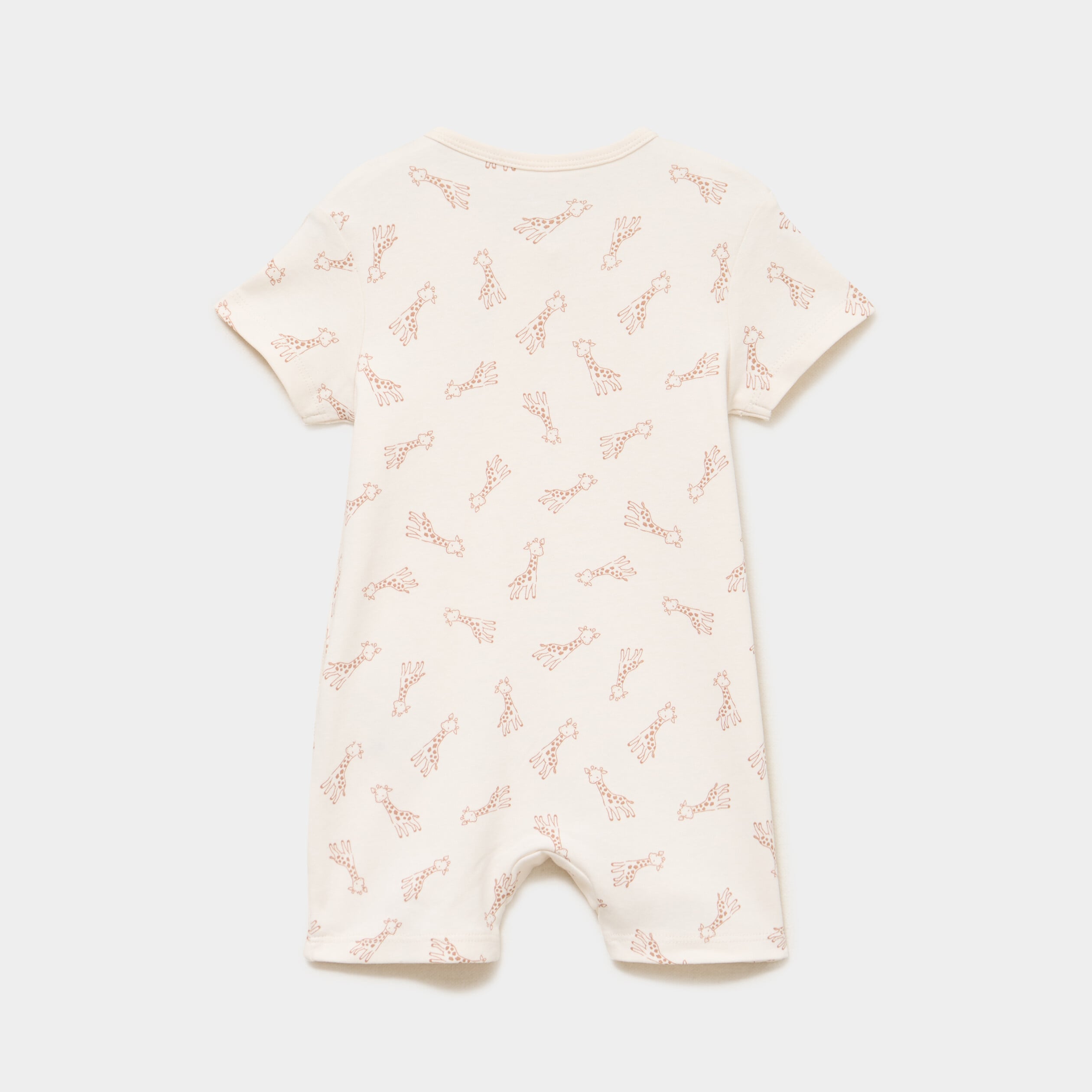 Lot 2 combishorts manches courtes coton ecru b&eacute;b&eacute;