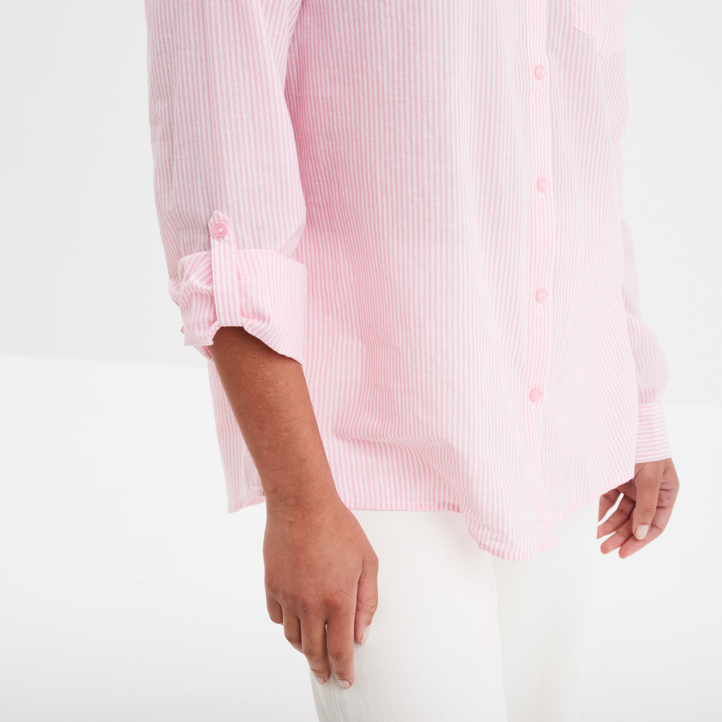chemise manches ajustables 1 poche coton blanc femme Chemise manches ajustables 1 poche coton blanc femme