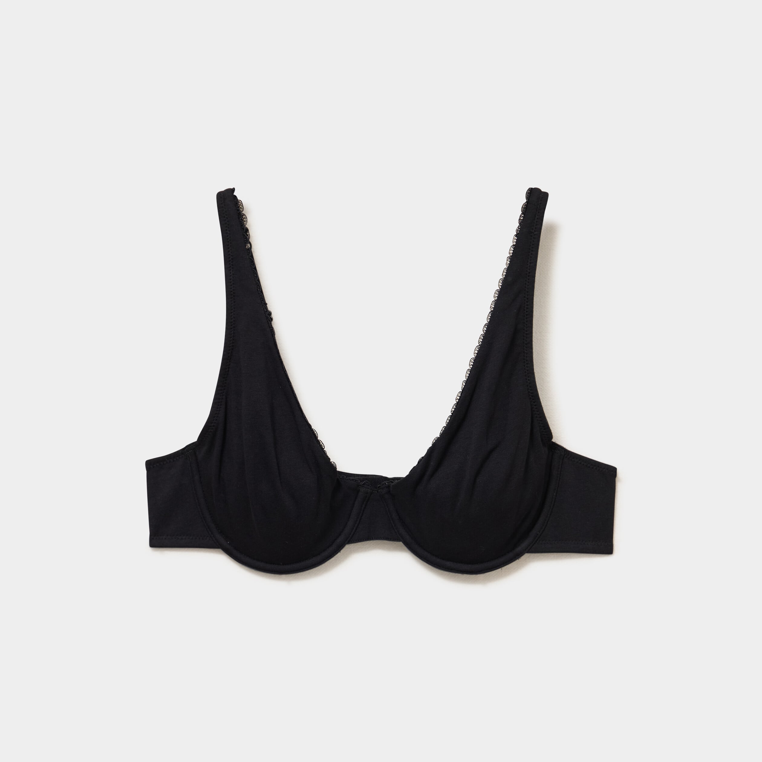 Soutien-gorge foulard coton majoritaire noir femme