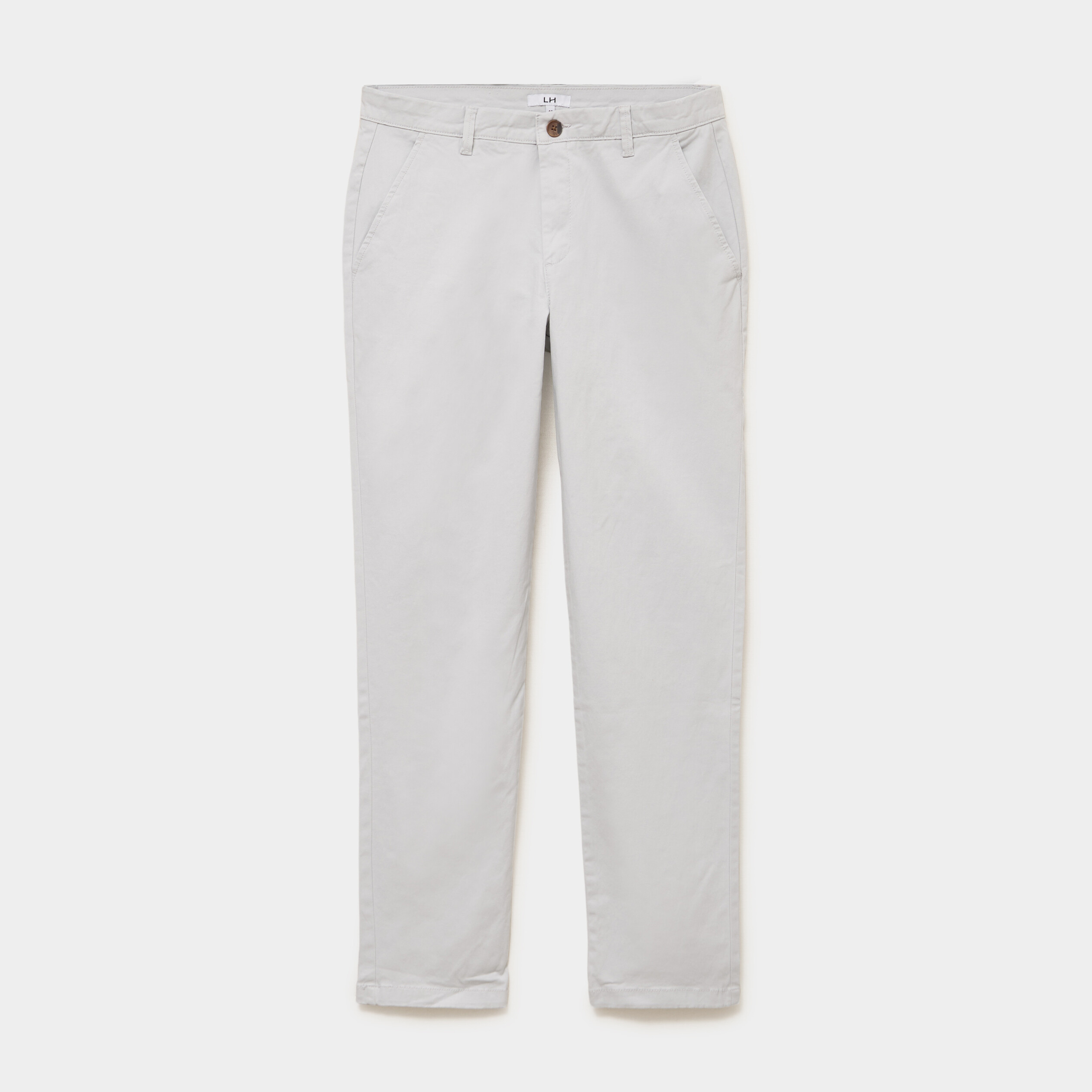 Pantalon chino droit stretch gris clair homme