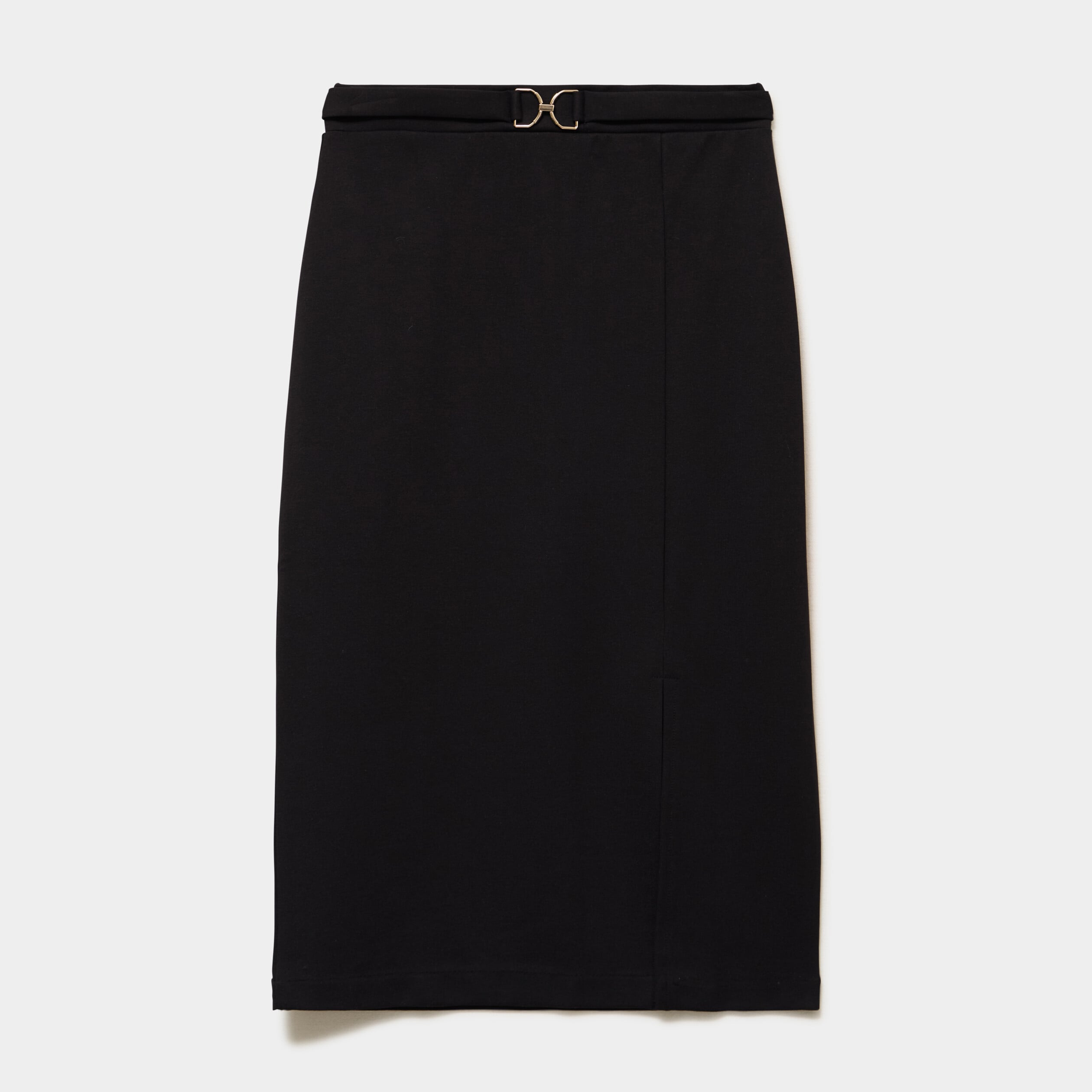 Jupe cintr&eacute;e taille &eacute;lastiqu&eacute;e noir femme