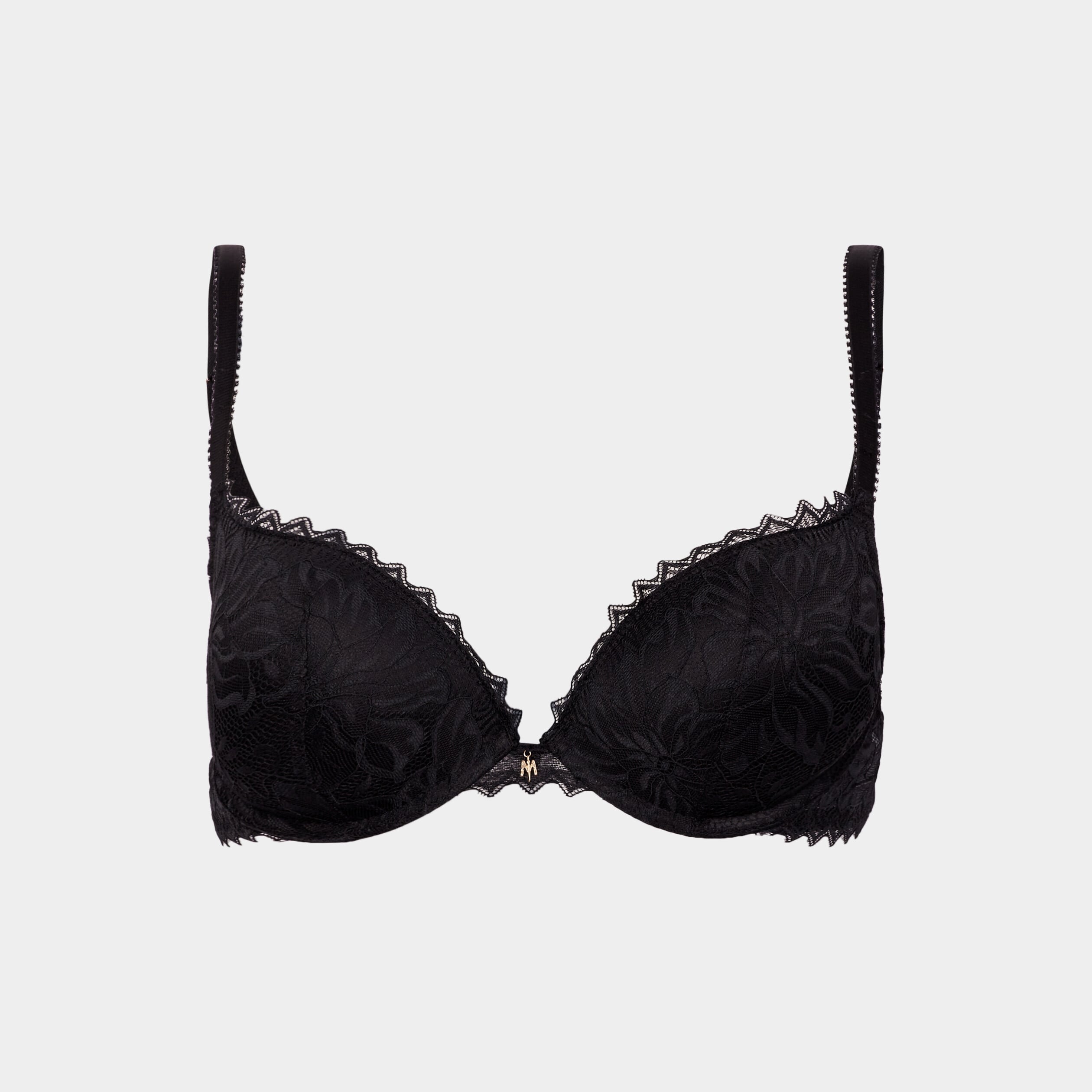 Soutien-gorge push up dentelle noir femme