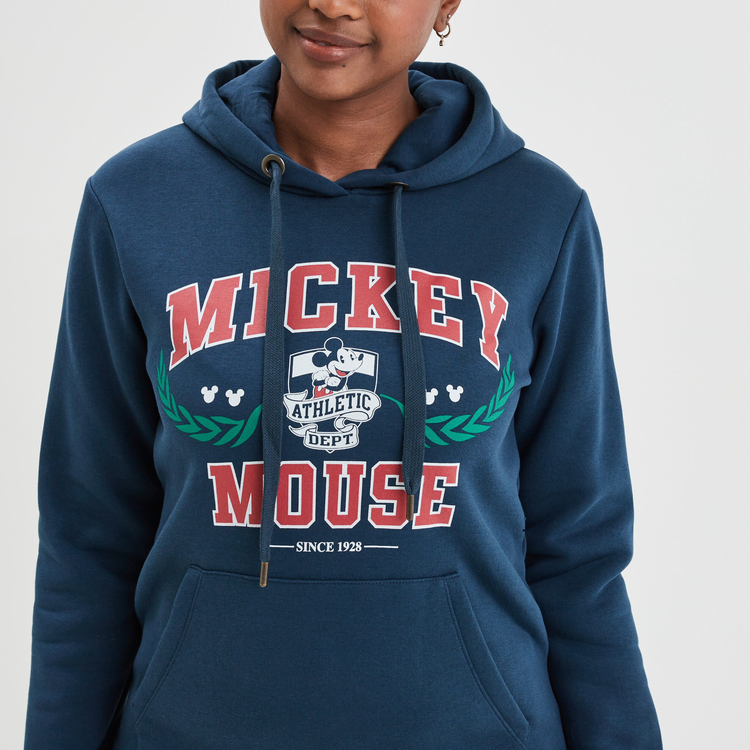 Sweat à capuche hoodie Mickey bleu marine femme