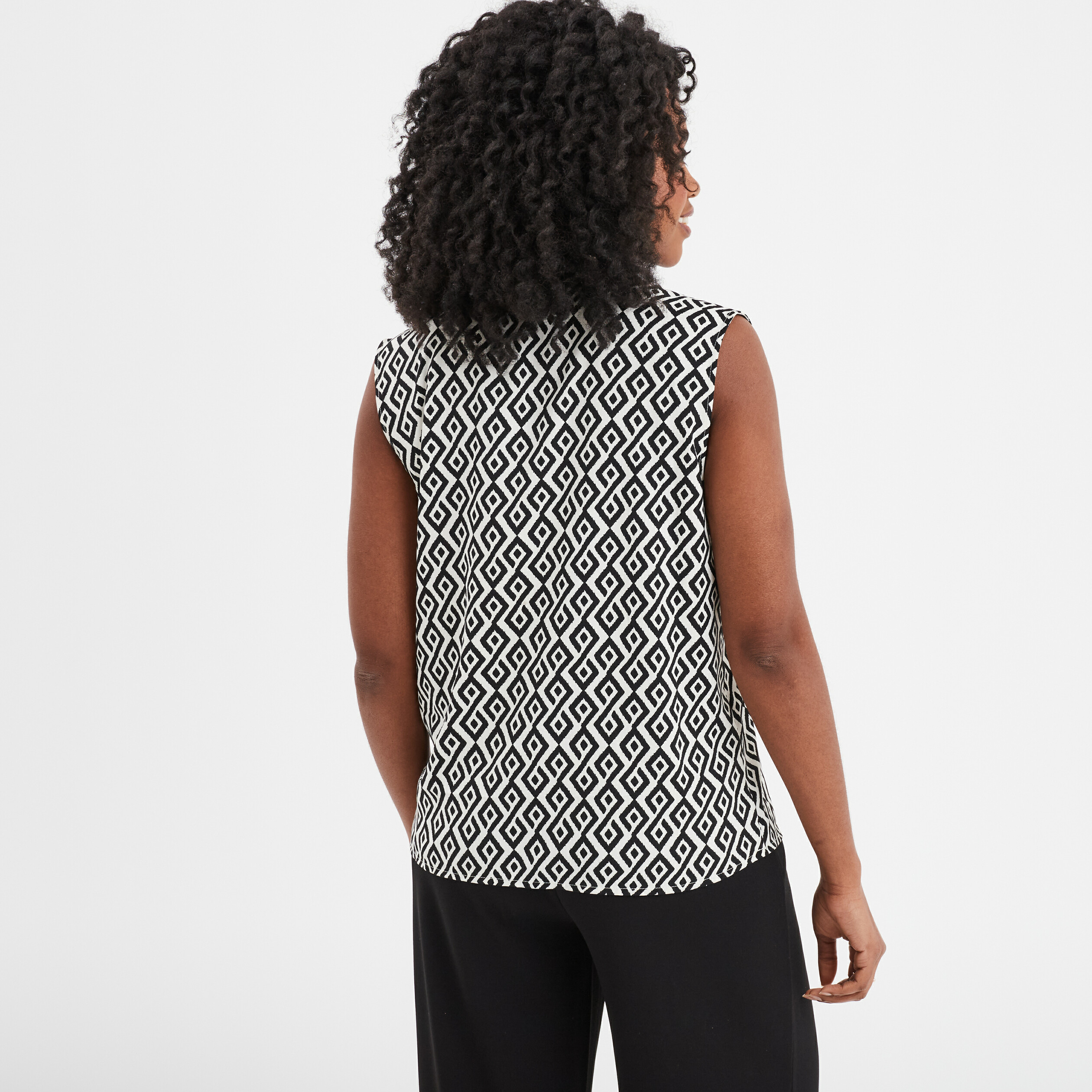 blouse sans manches col en v mosquitos ecru femme Blouse sans manches col en V Mosquitos ecru femme