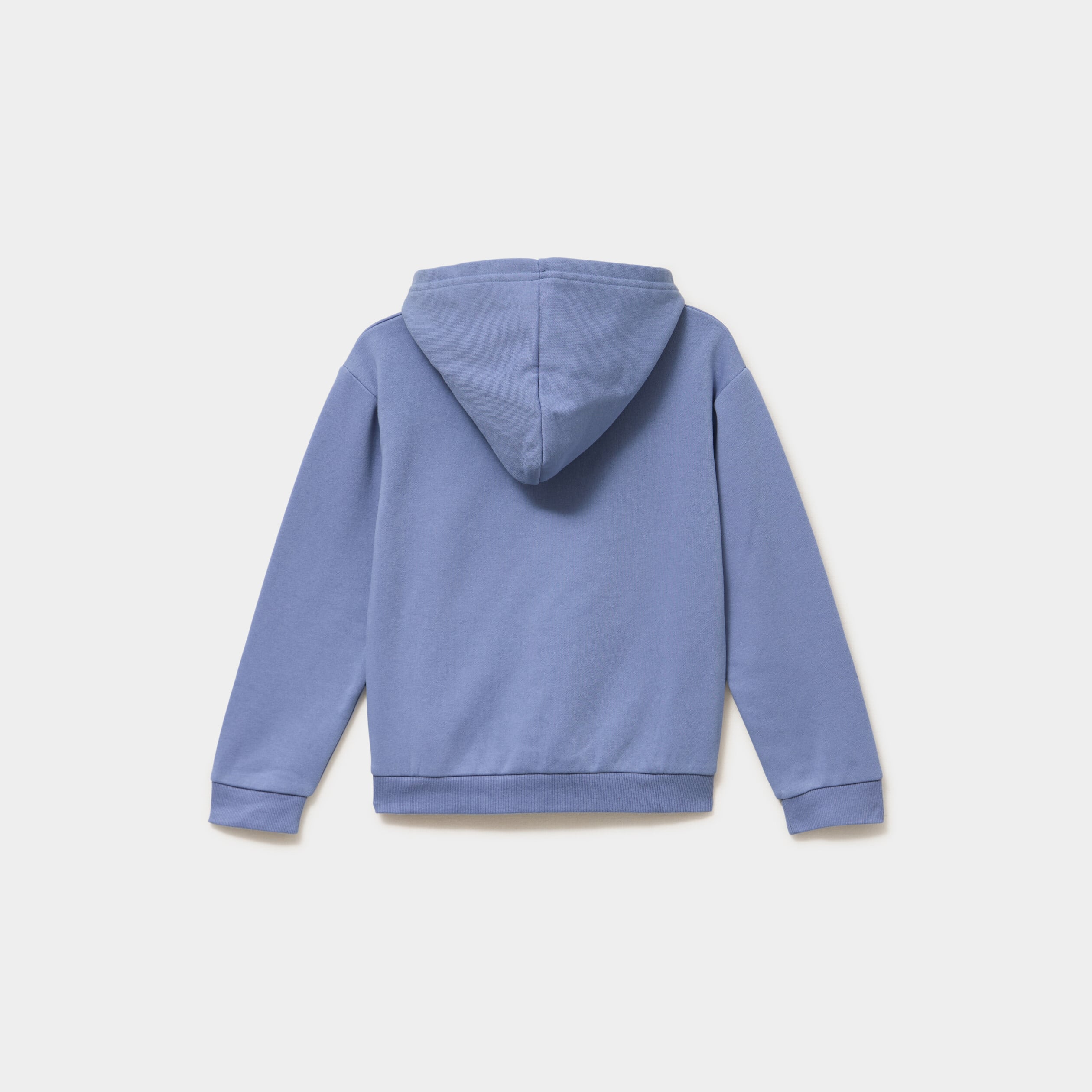 Sweat &agrave; capuche hoodie relax molleton bleu lavande fille