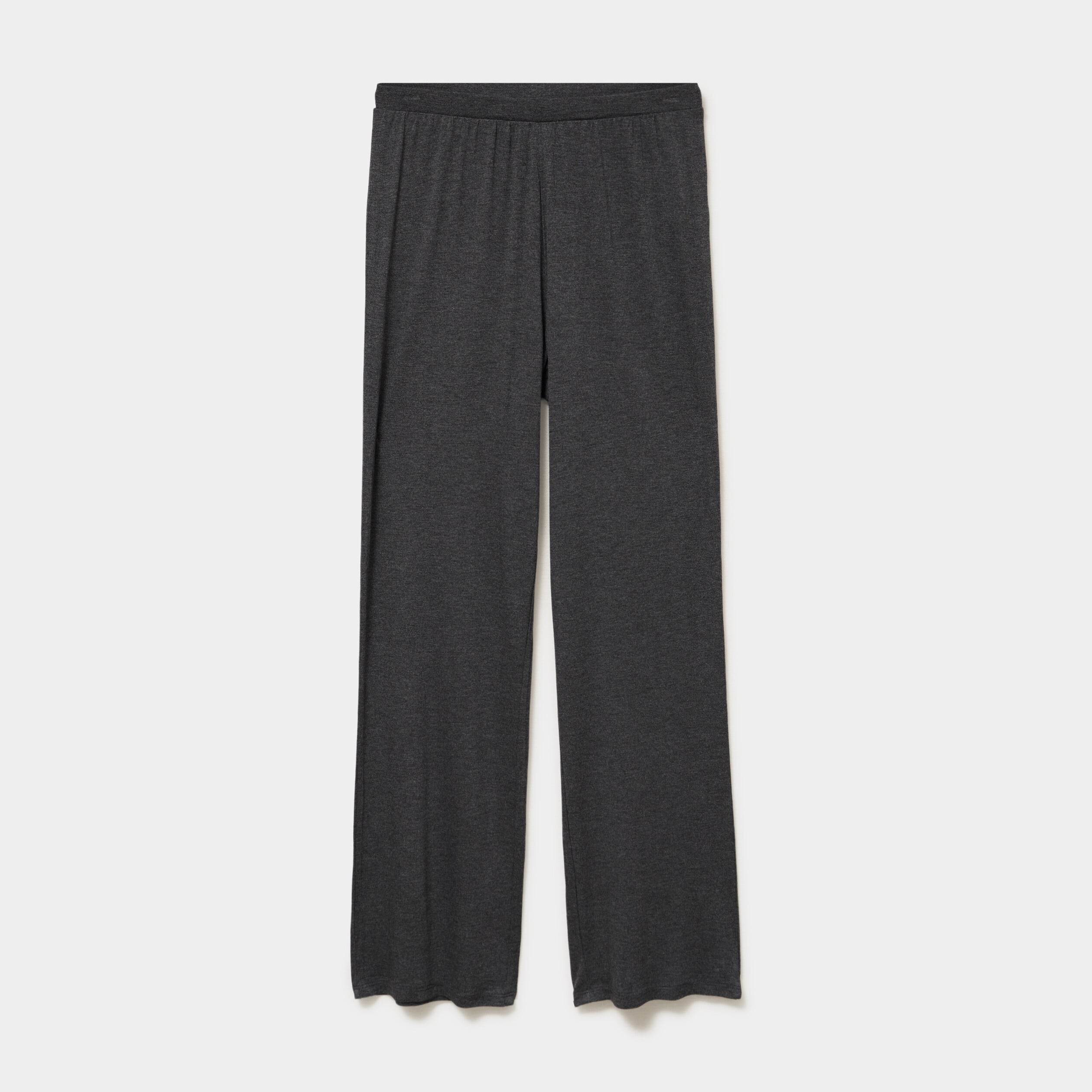 Pantalon fluide taille &eacute;lastiqu&eacute;e gris fonc&eacute; femme