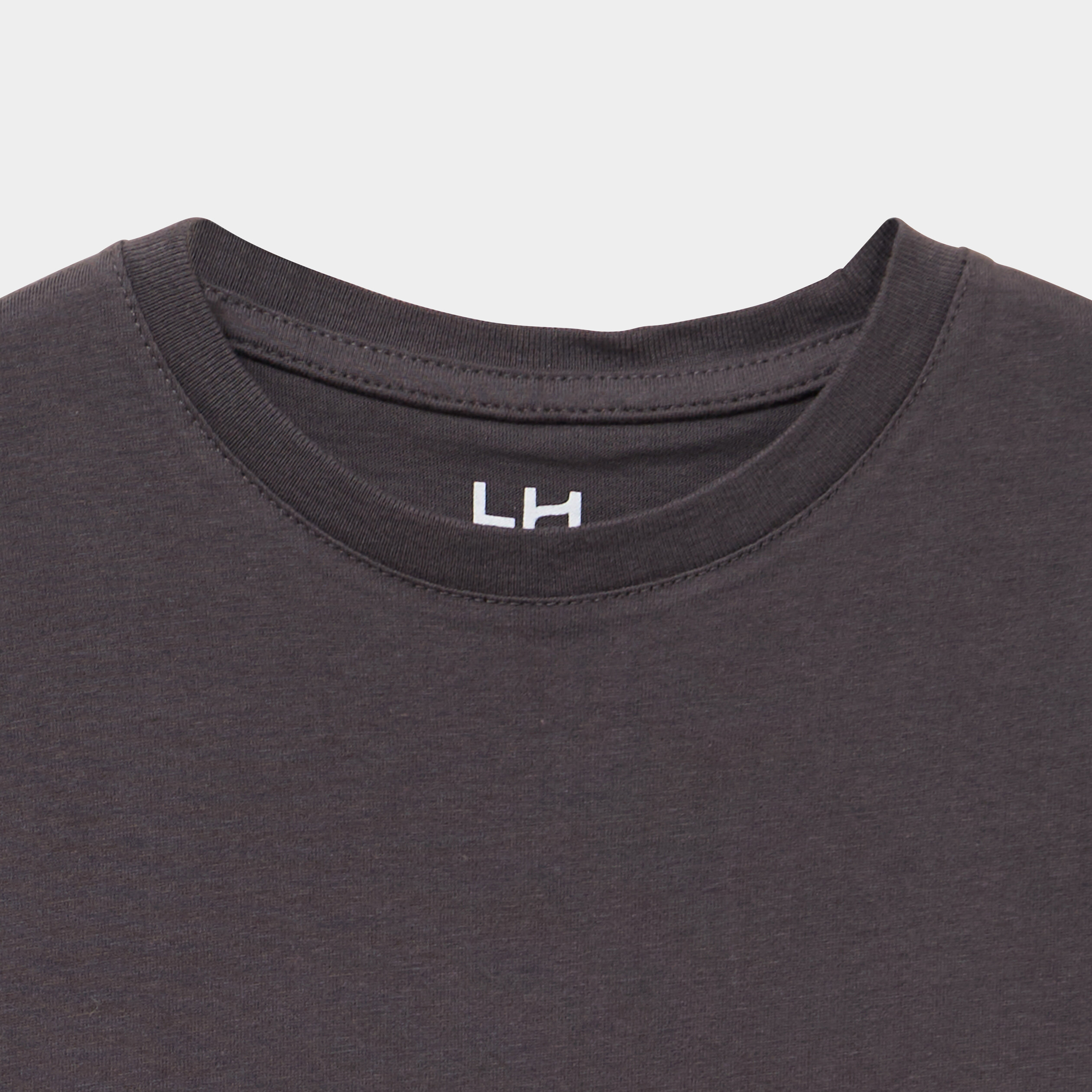 T-shirt en coton manches courtes gris fonc&eacute; gar&ccedil;on
