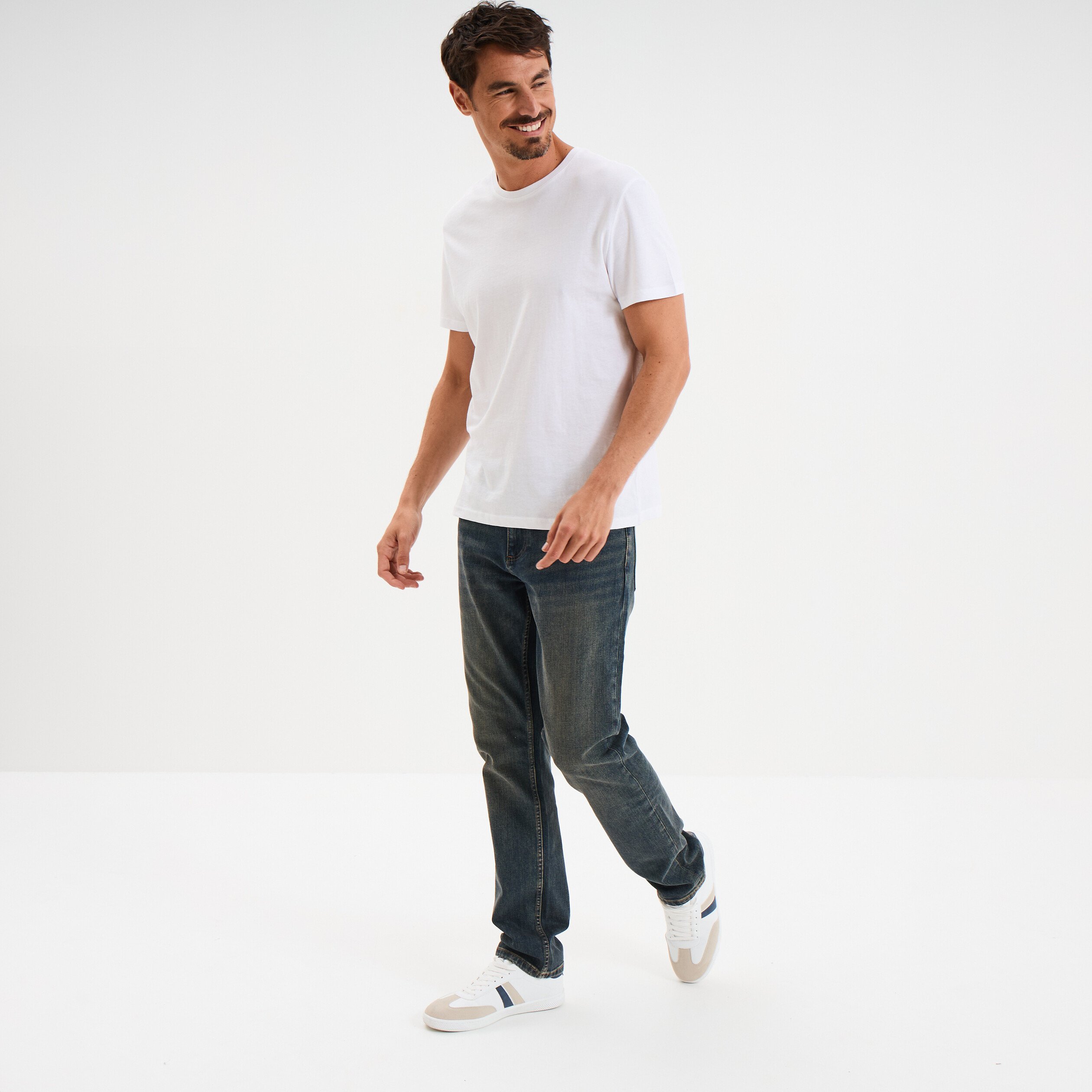 jeans regular 5 poches creeks denim dirty homme Jeans regular 5 poches Creeks denim dirty homme