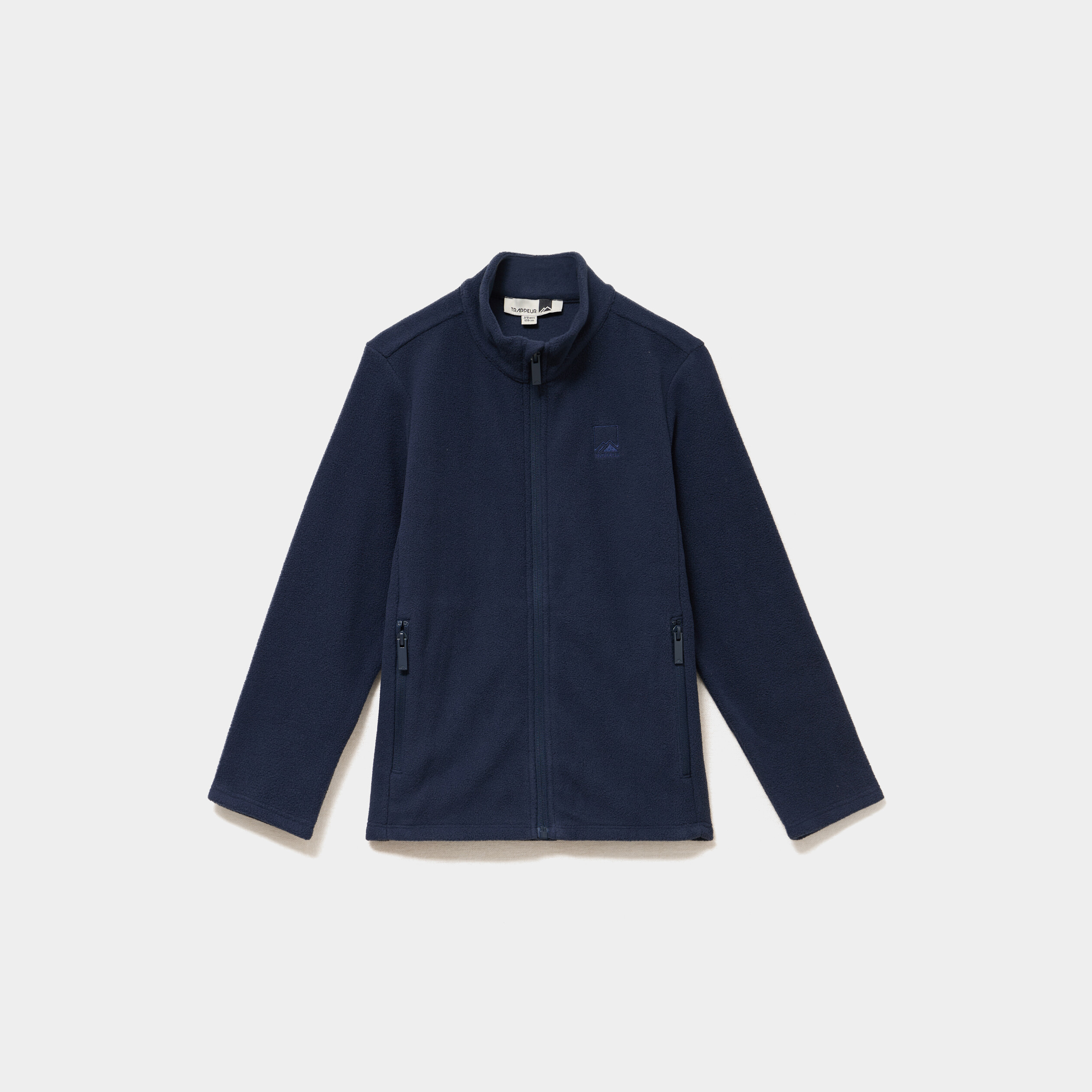 Gilet polaire zipp&eacute; manches longues bleu marine mixte
