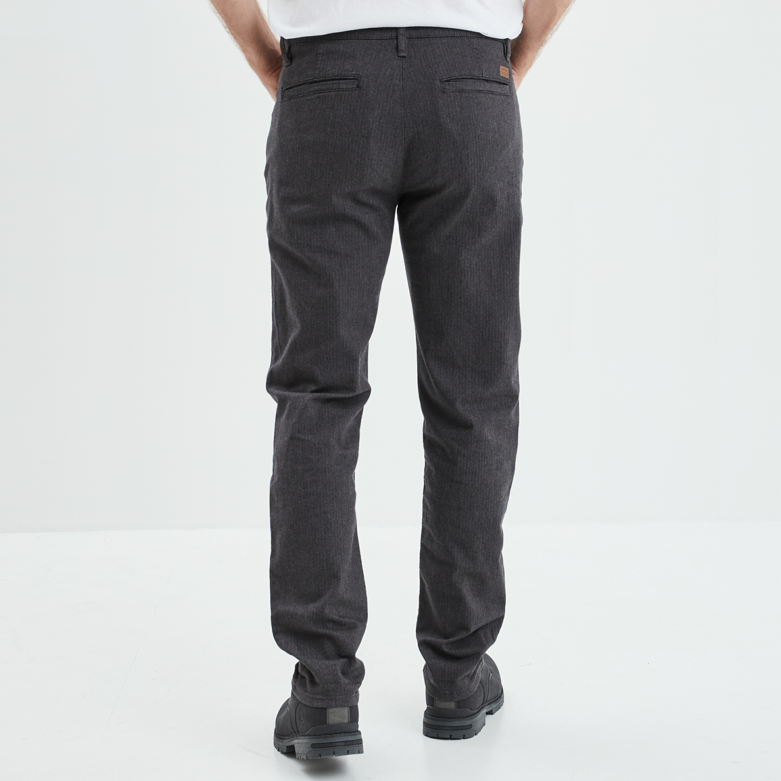 Pantalon straight 5 poches coton Creeks gris foncé homme