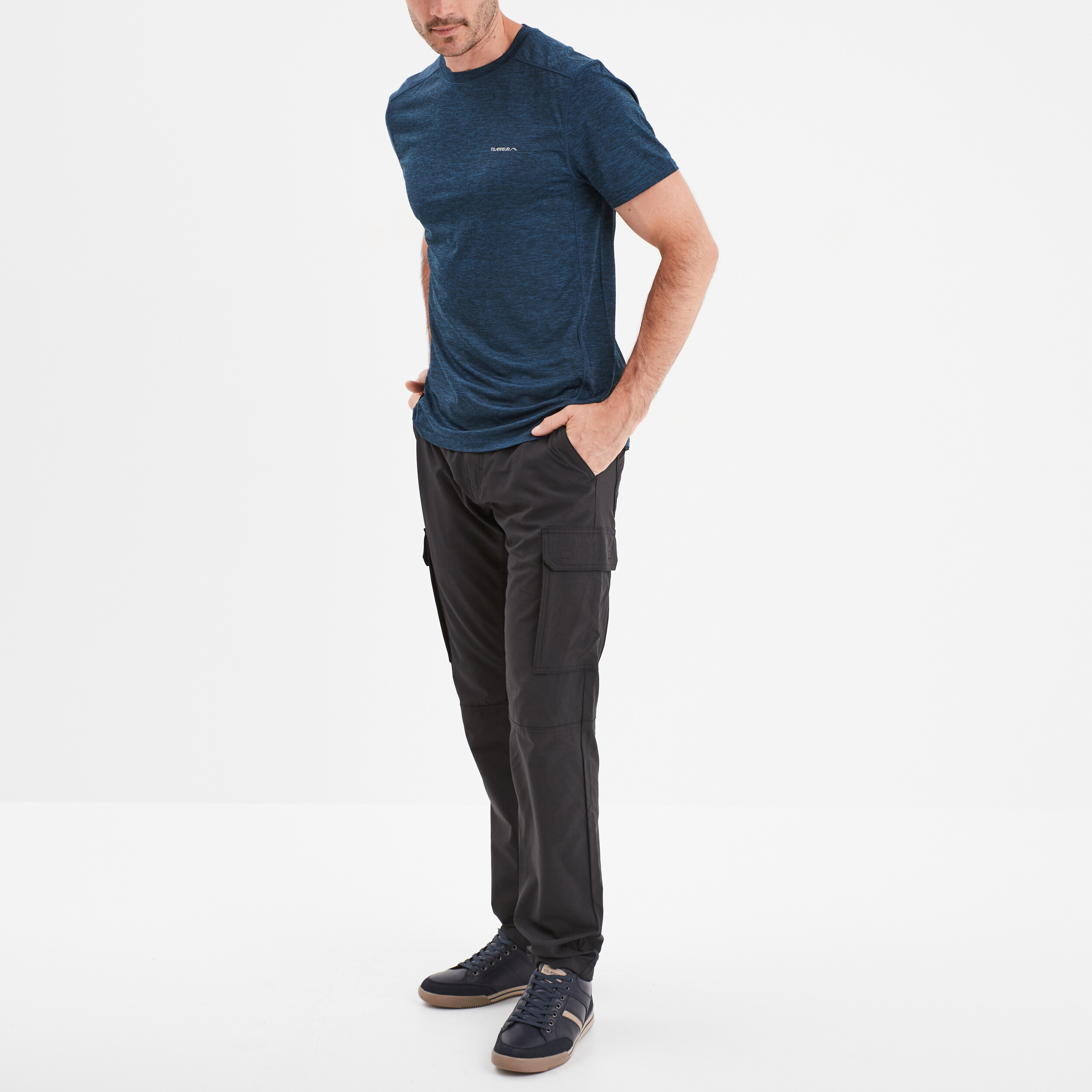 t shirt technique outdoor leger trappeur bleu petrole homme T-shirt technique outdoor léger Trappeur bleu pétrole homme