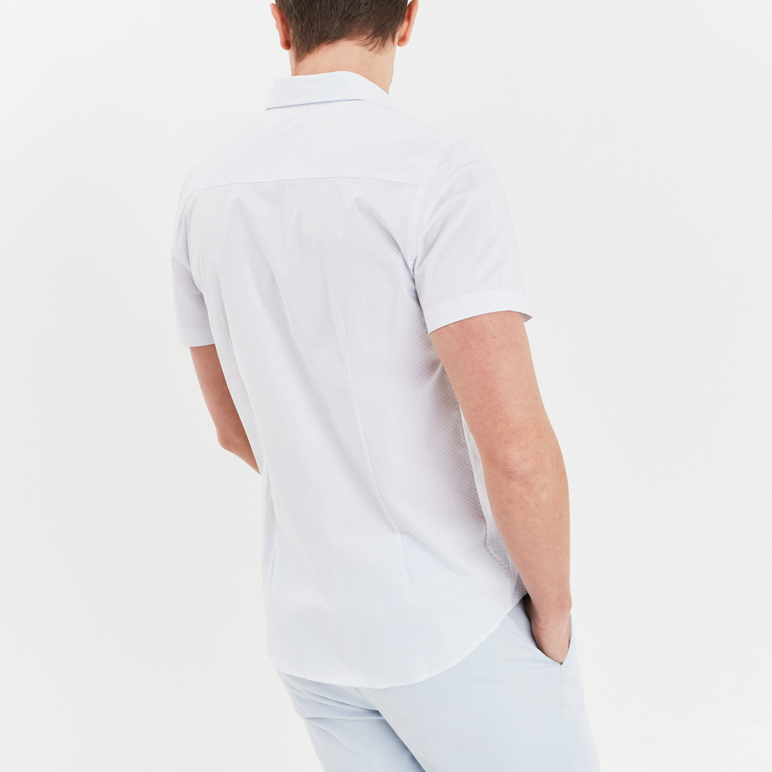 chemise manches courtes coton blanc homme Chemise manches courtes coton blanc homme