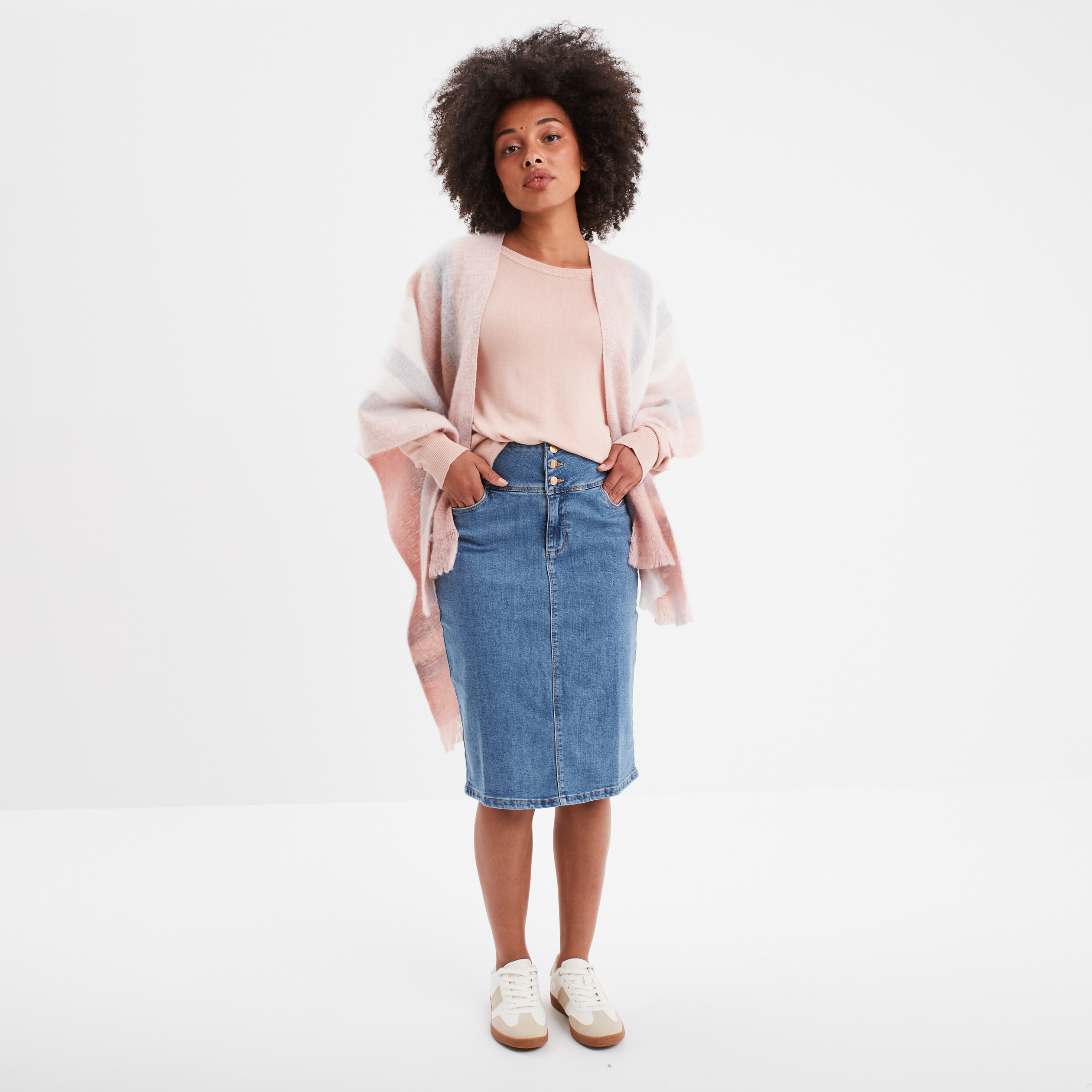 pull col rond manches longues vieux rose femme Pull col rond manches longues vieux rose femme