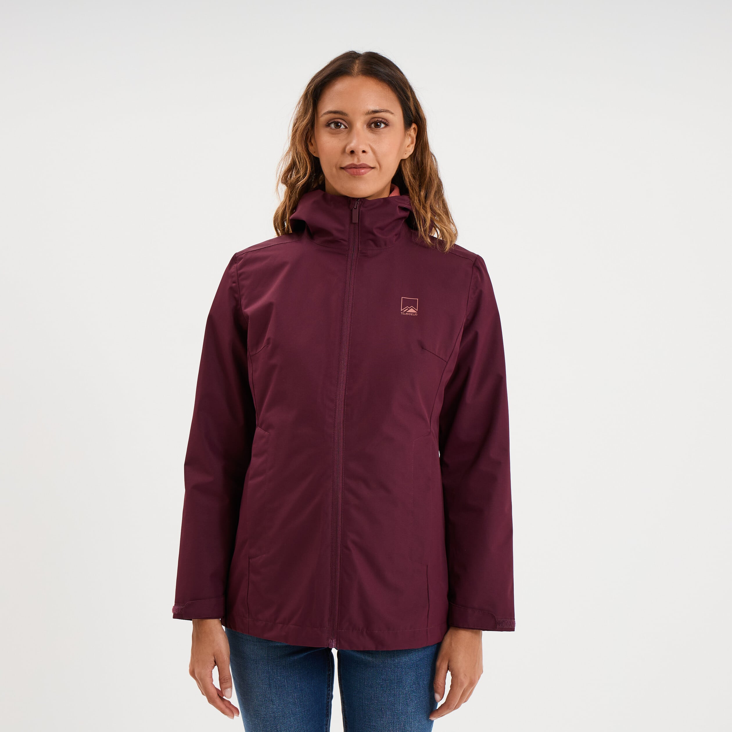 Parka 3-en-1 chaude et imperm&eacute;able prune femme