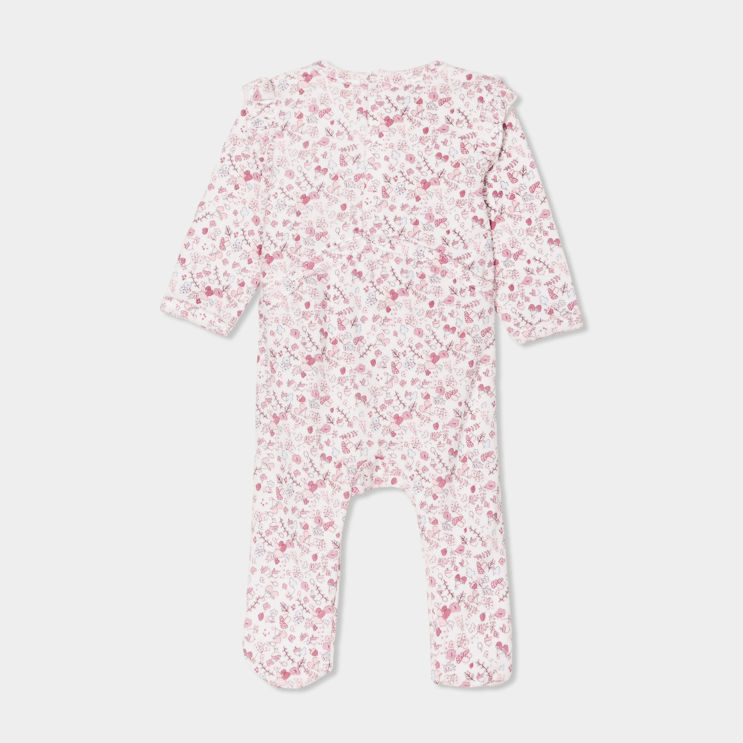 dors bien manches longues boutonne vieux rose bebef Dors-bien manches longues boutonné vieux rose bébé fille