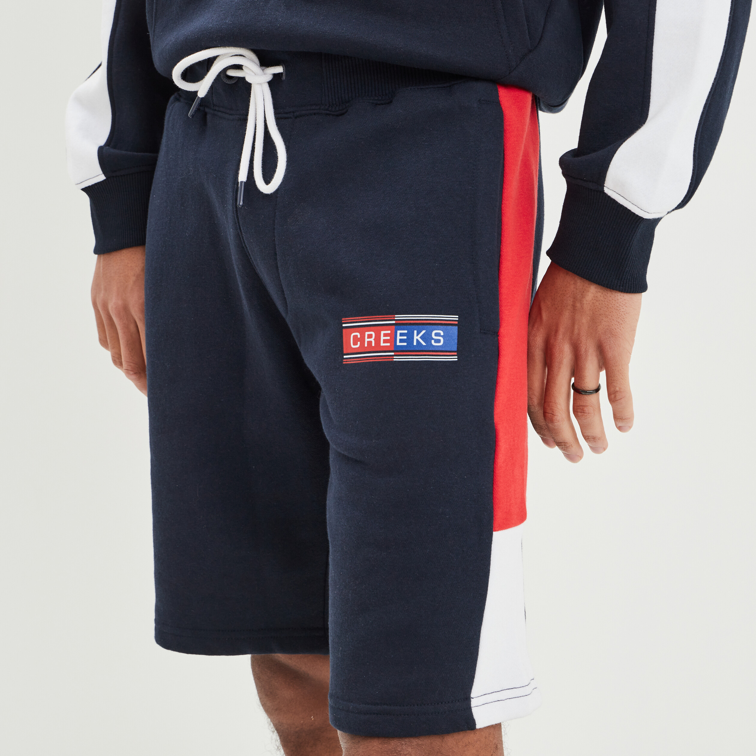 Jogging-Short droit à coulisse Creeks bleu marine homme