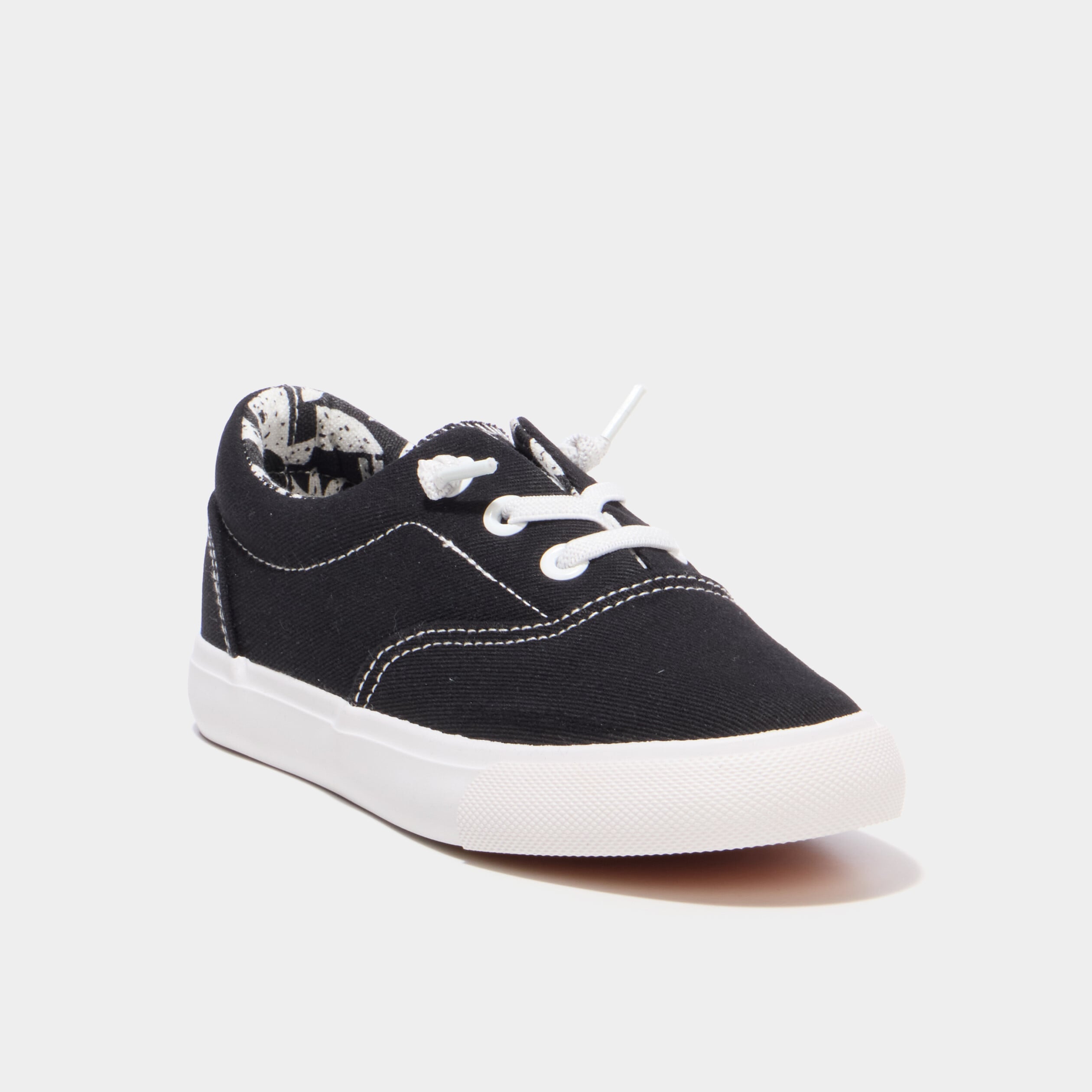 Tennis basses en toile noir gar&ccedil;on