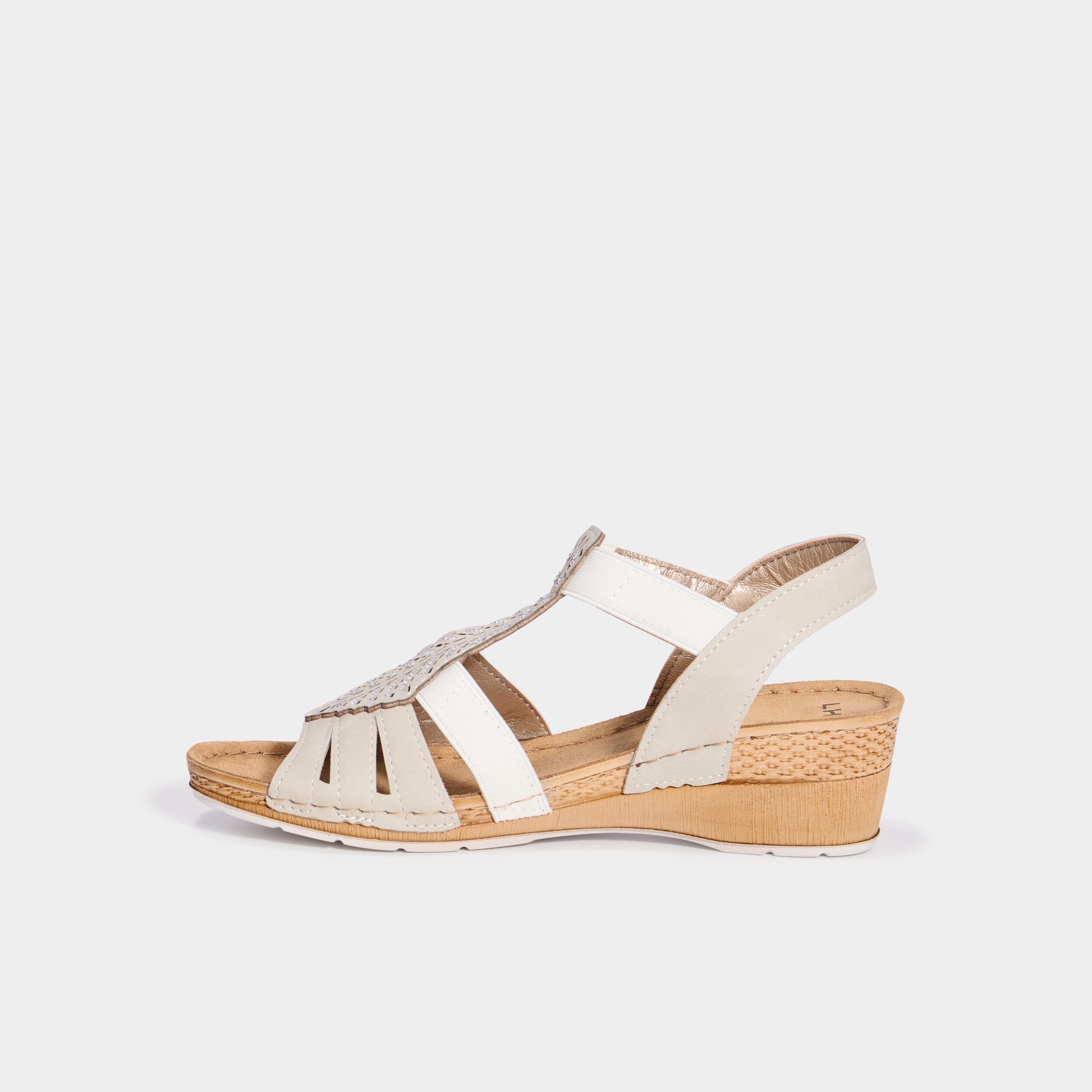sandales compensees pied large blanc femme Sandales compensées pied large blanc femme