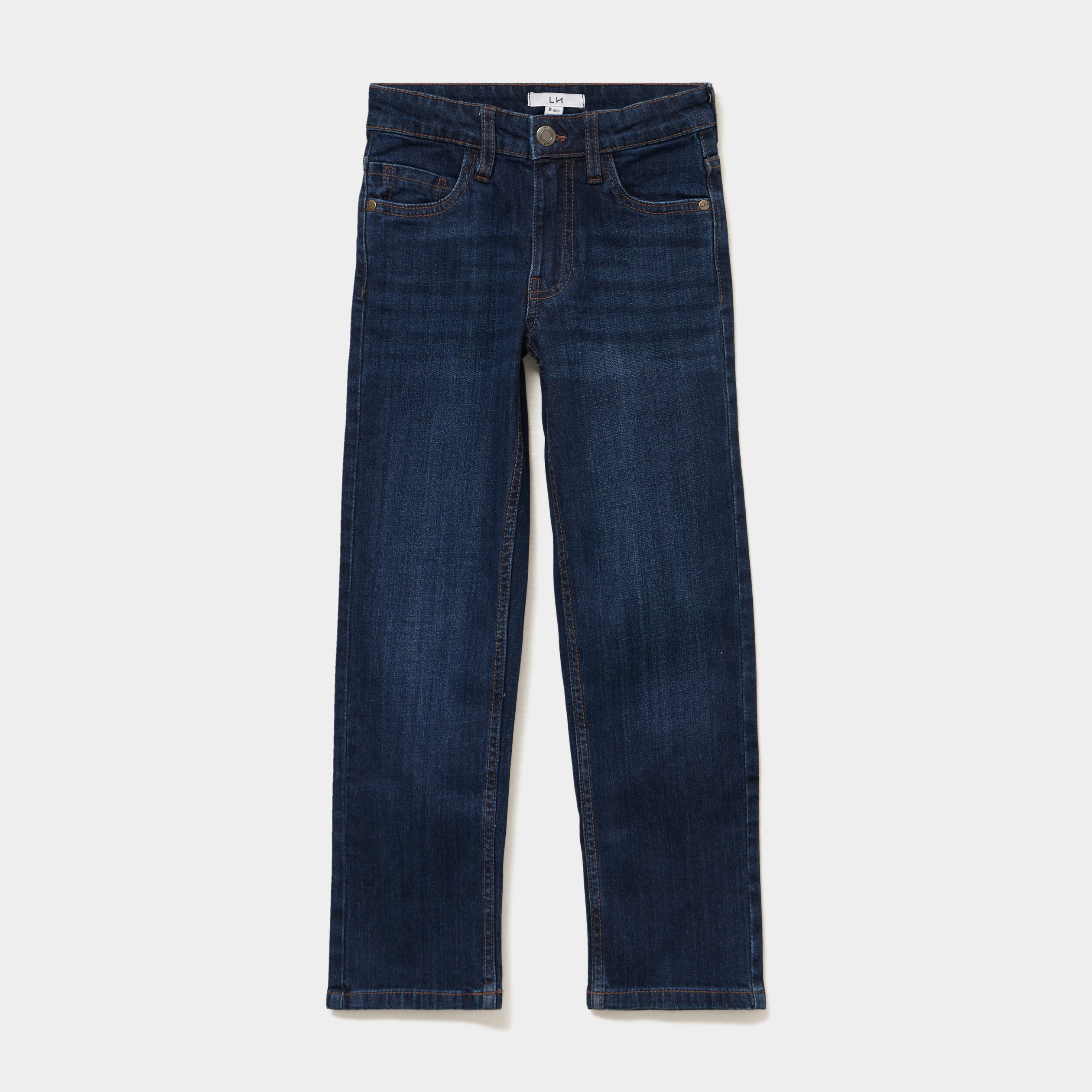 Jeans regular 5 poches coton bleu gar&ccedil;on