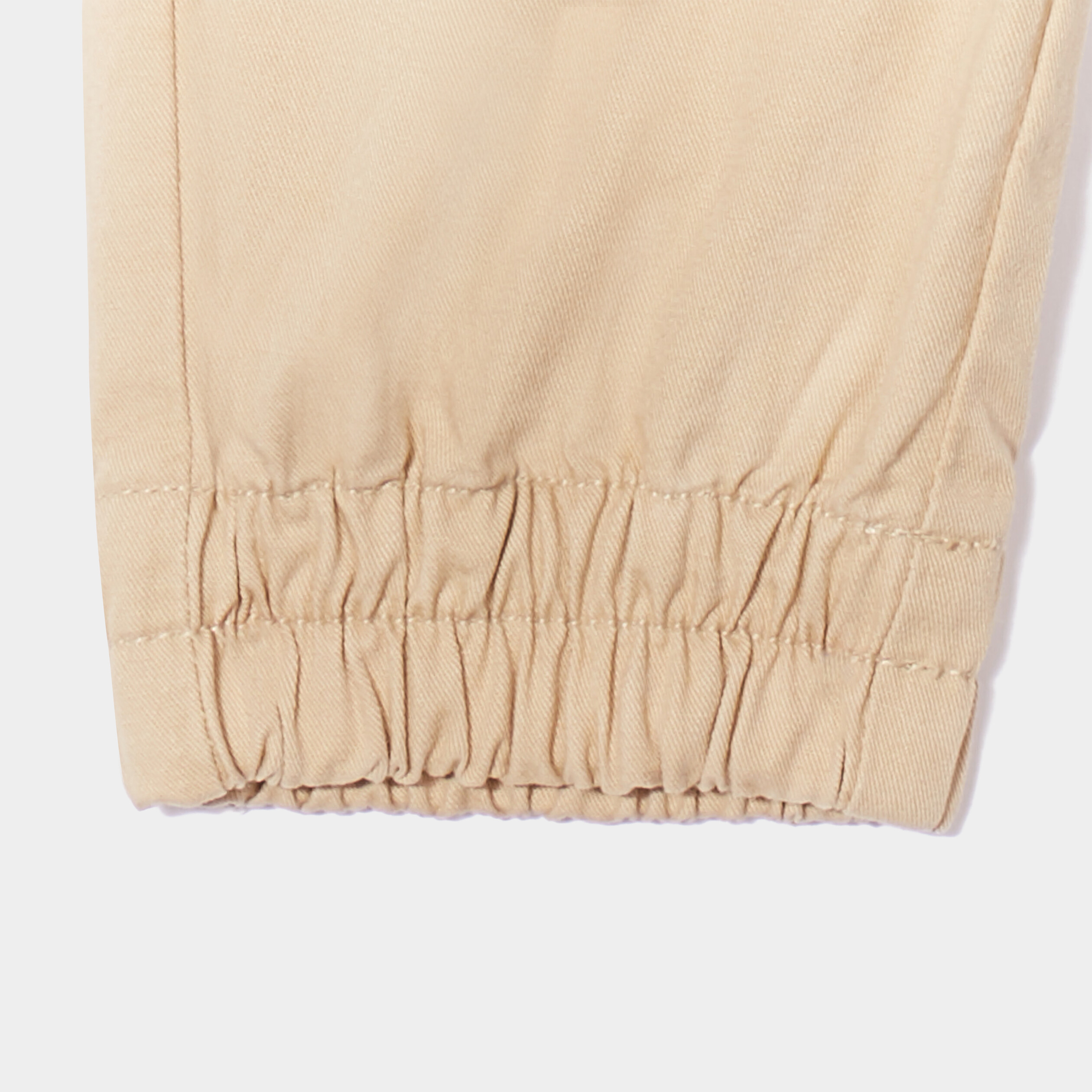 Jeans jogger coton bas &eacute;lastiqu&eacute; marron clair b&eacute;b&eacute; gar&ccedil;on