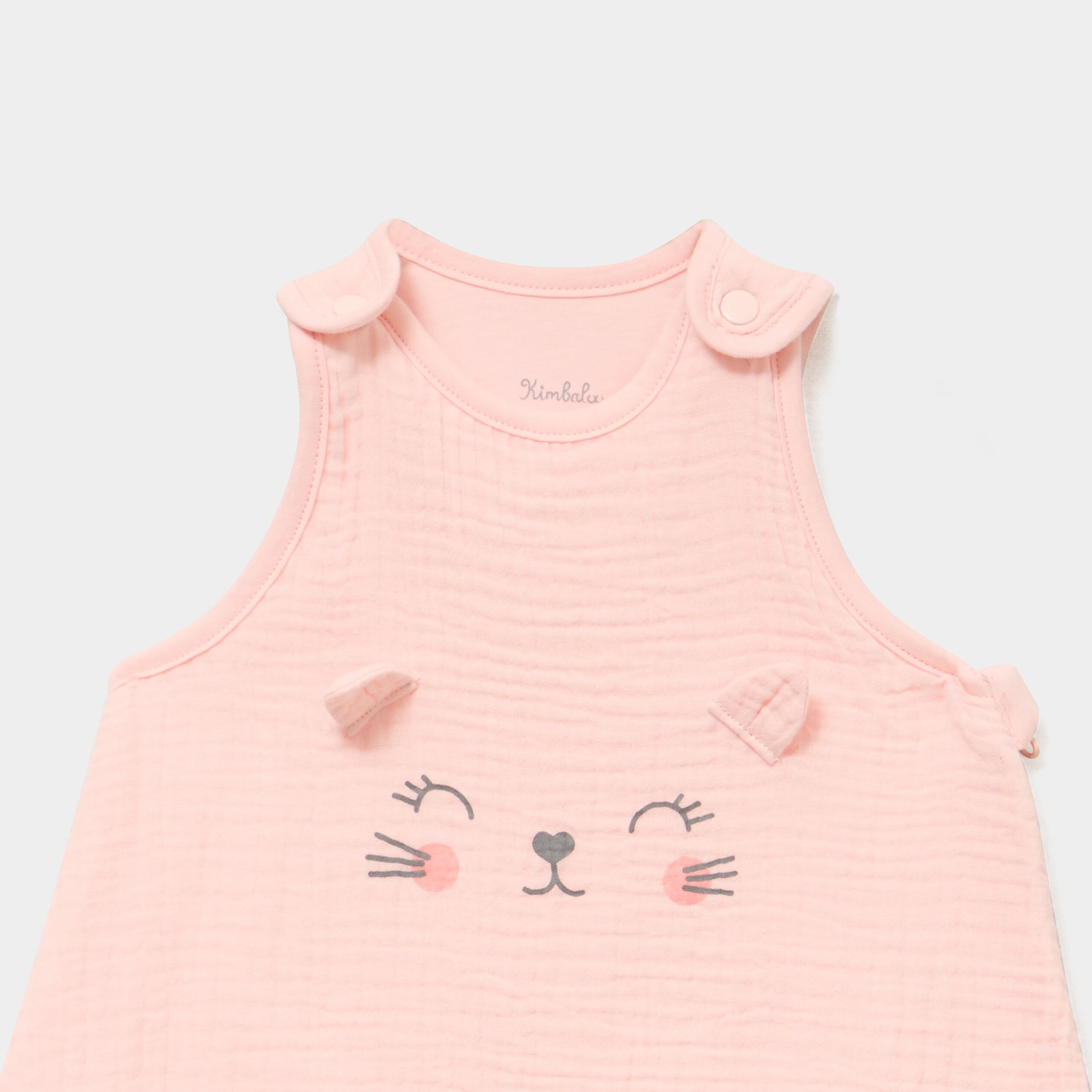 Gigoteuse sans manches gaze coton TOG 1 rose clair b&eacute;b&eacute;