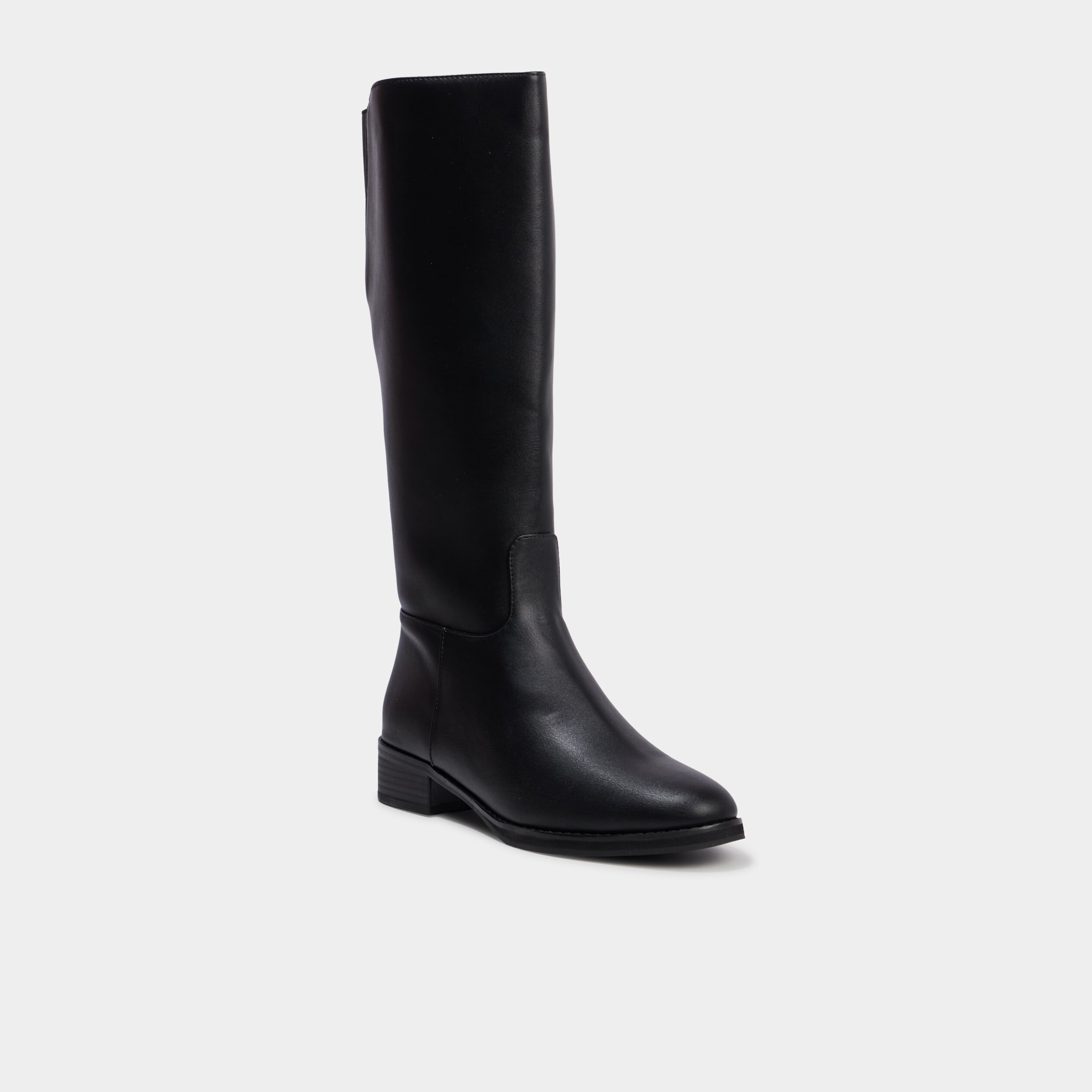 Bottes hautes petit talon noir femme