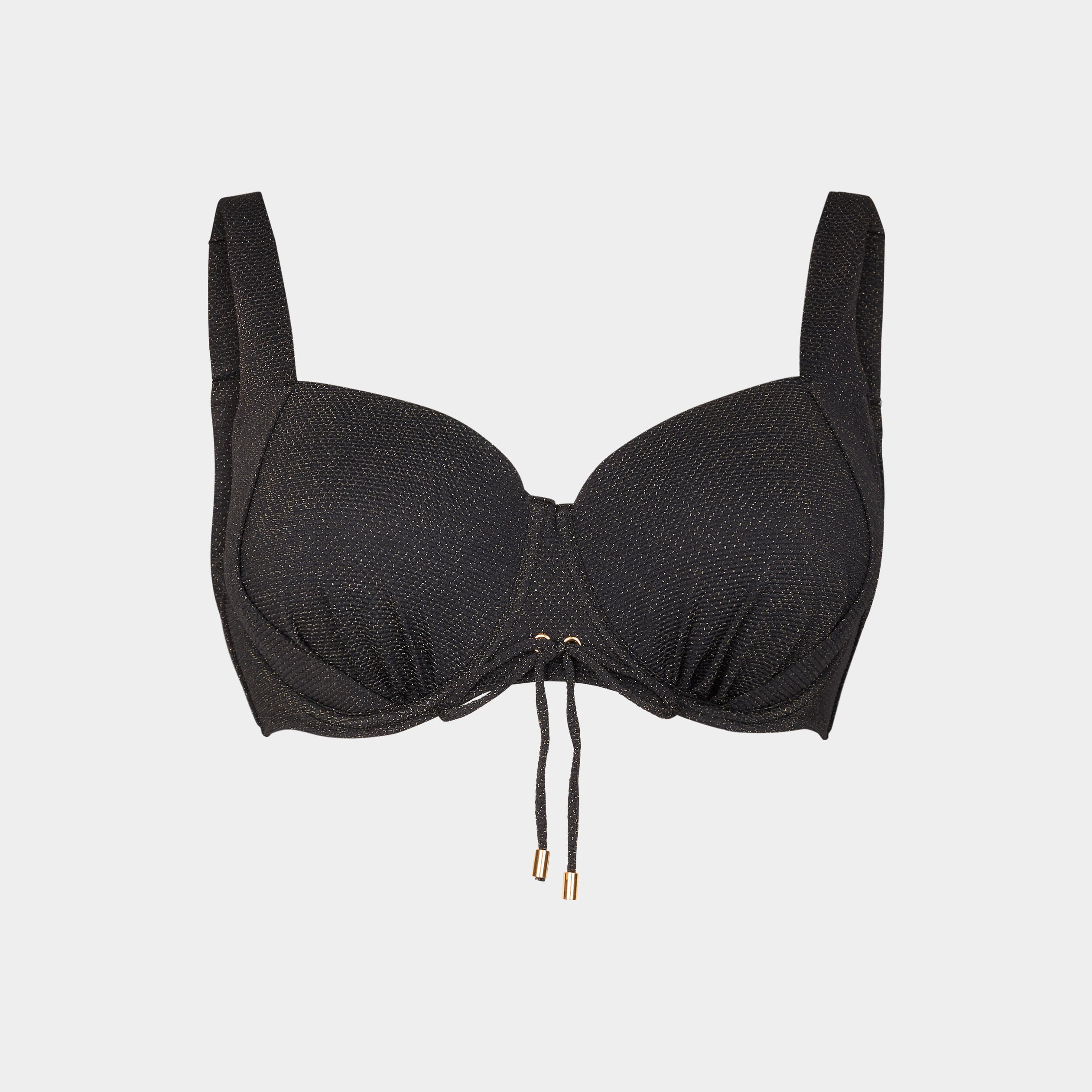 Haut de maillot de bain corbeille noir femme grande taille