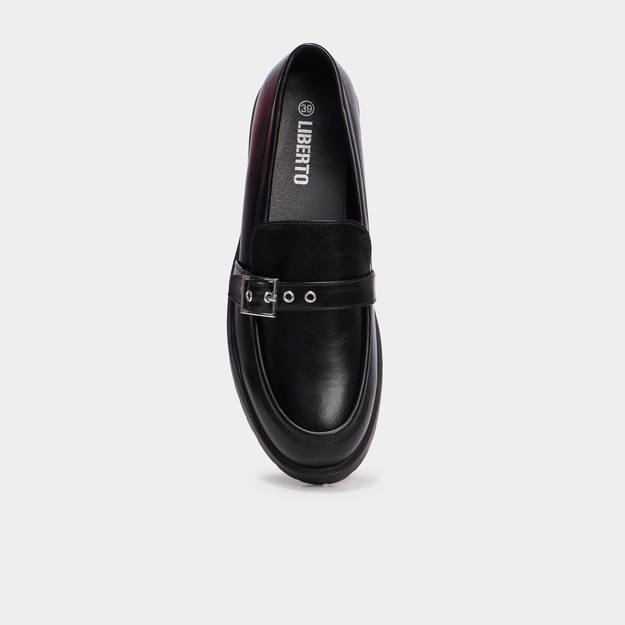 Mocassins avec boucles noir femme