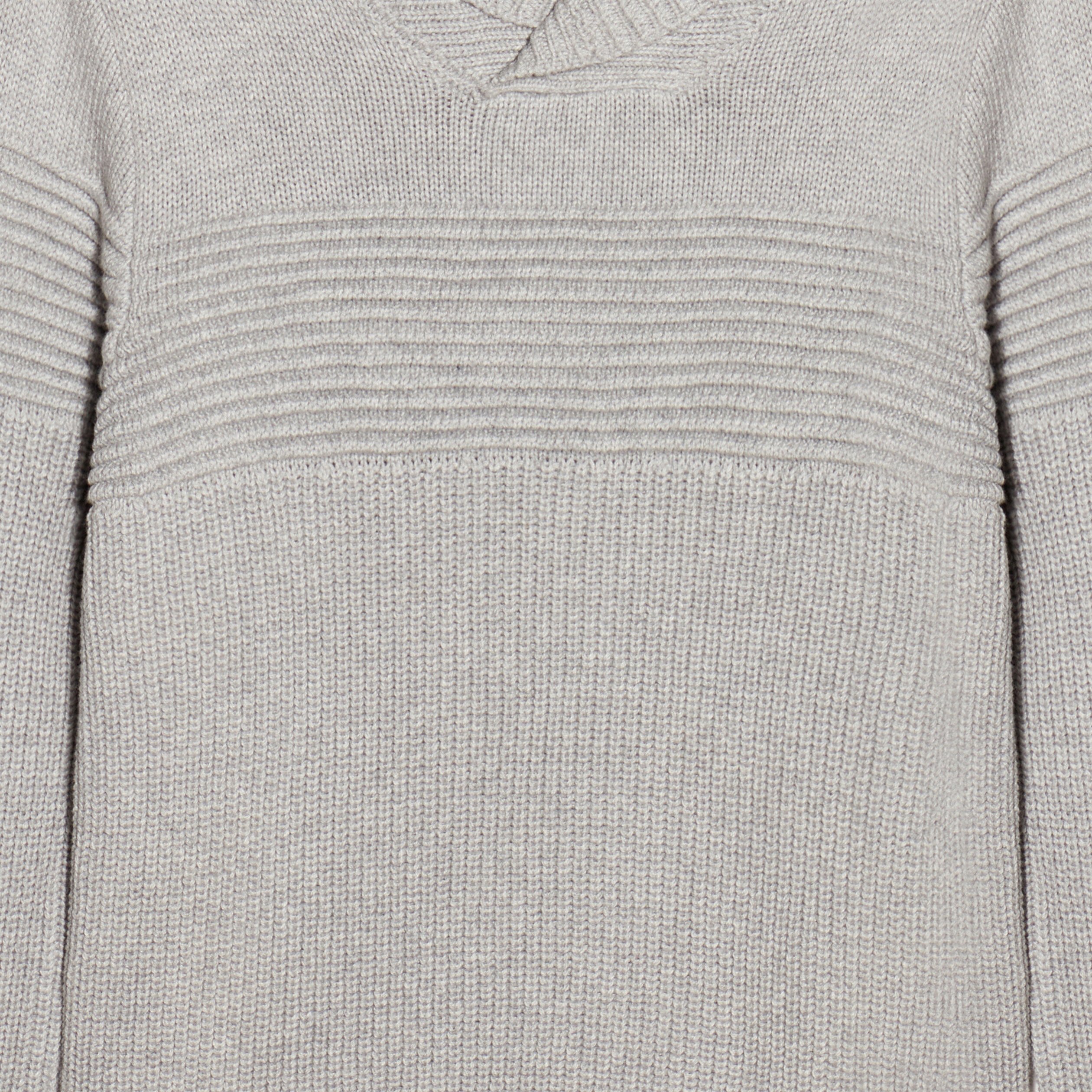 pull avec col chale gris garcon Pull avec col châle gris garçon