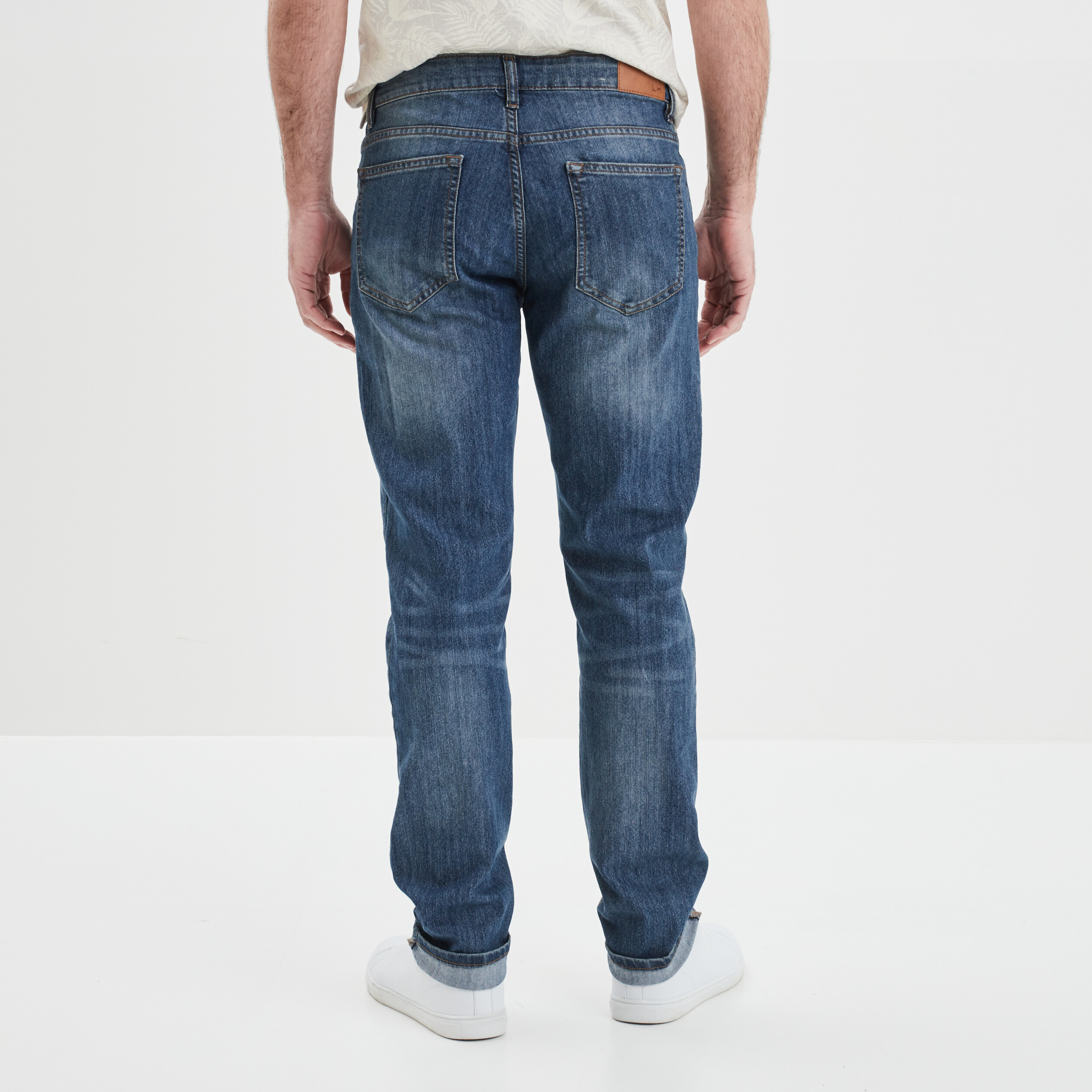 jeans straight taille standard denim double stone homme Jeans straight taille standard denim double stone homme