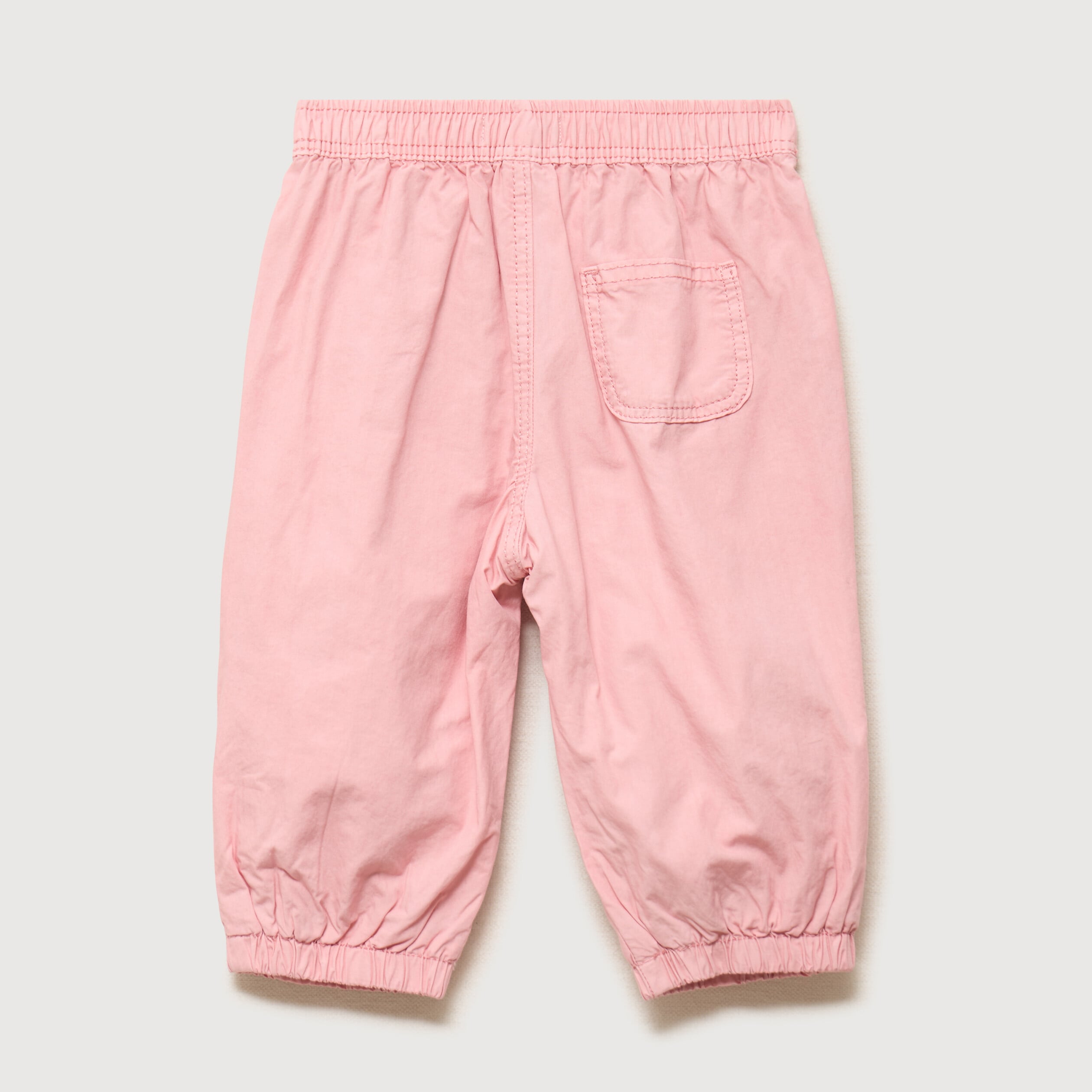 Pantalon jogger doublage coton rose poudr&eacute;e b&eacute;b&eacute; fille