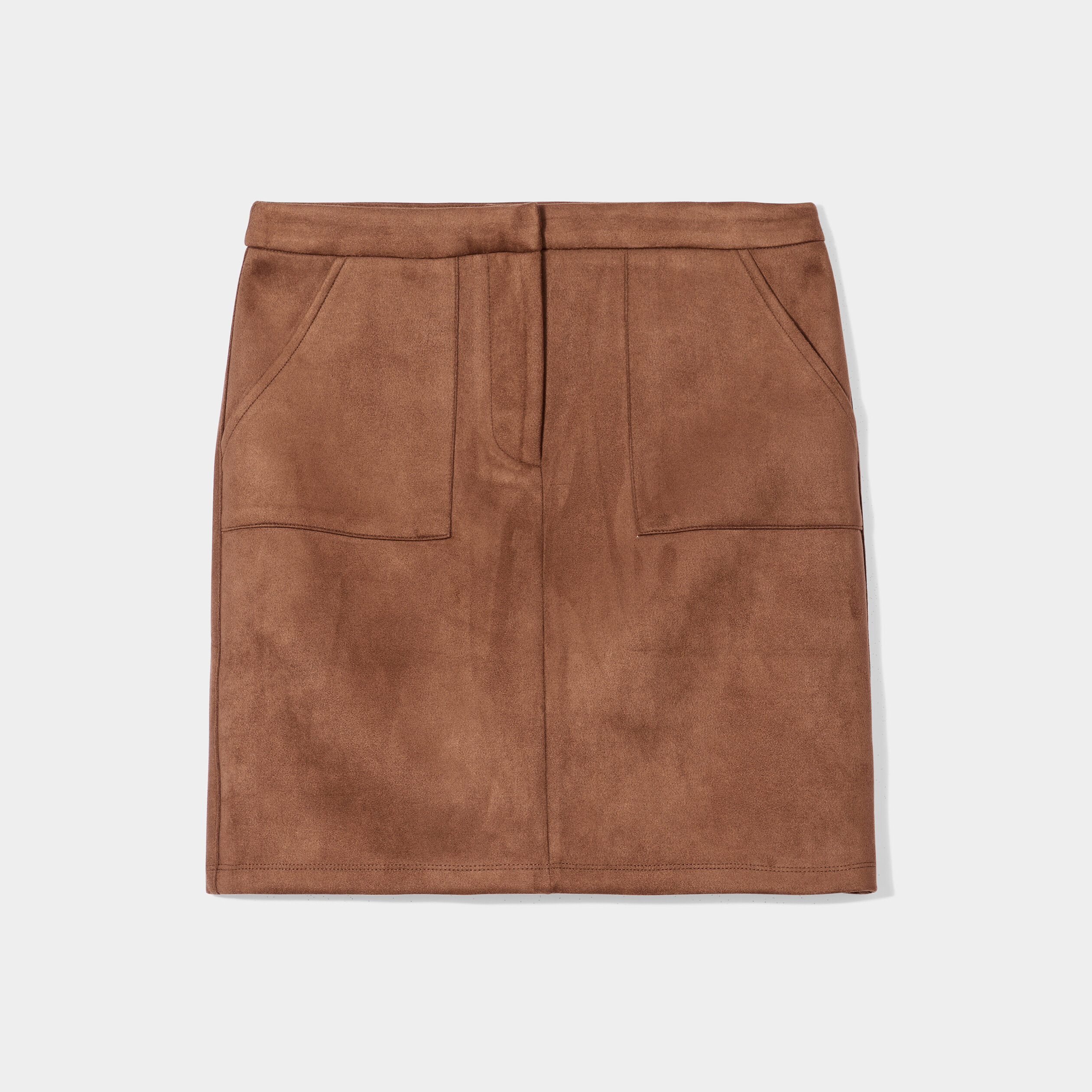 Jupe suedine marron on sale