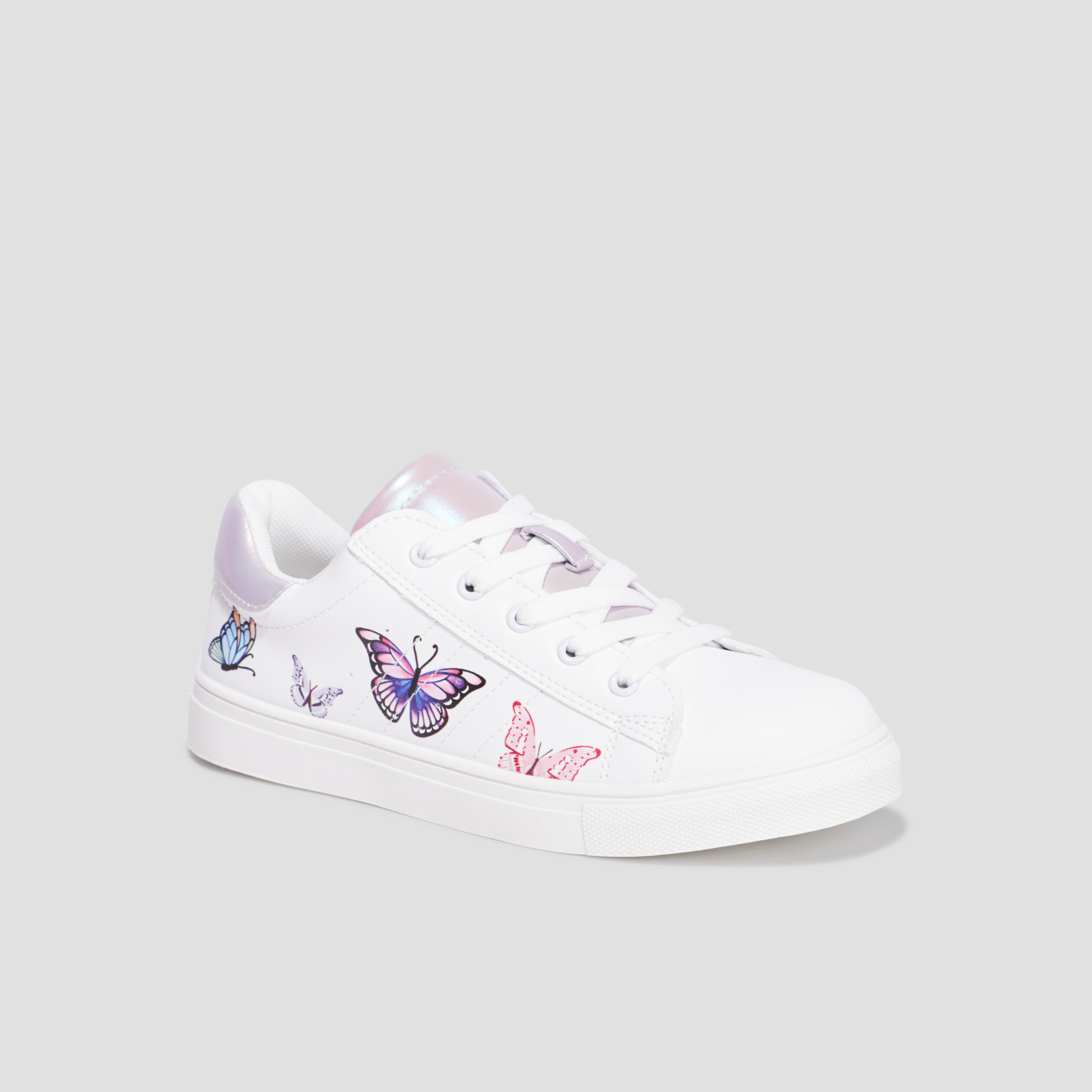 Tennis basses zippées Liberto blanc fille