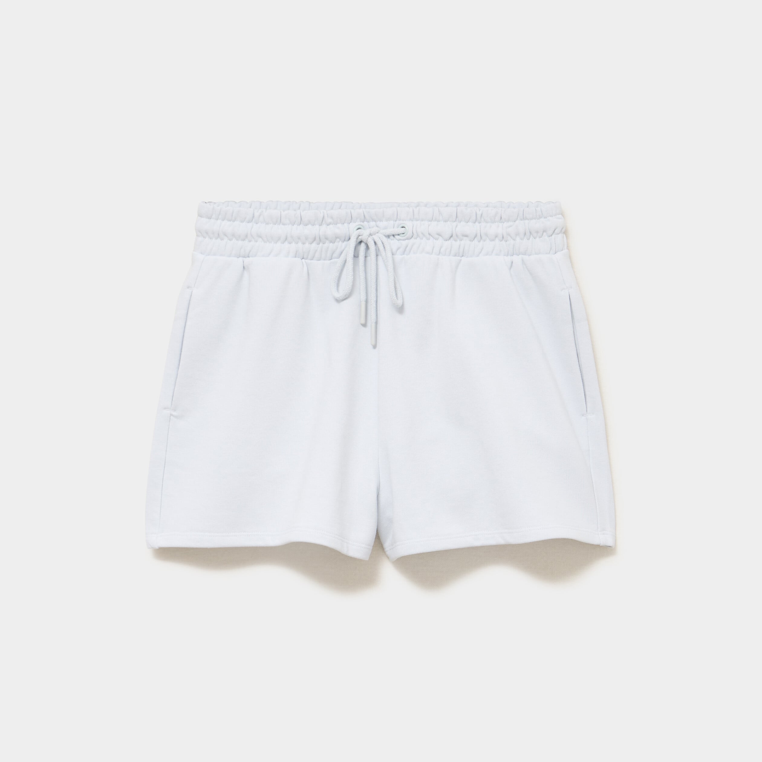Short de jogging molletonn&eacute; ajust&eacute; bleu clair femme