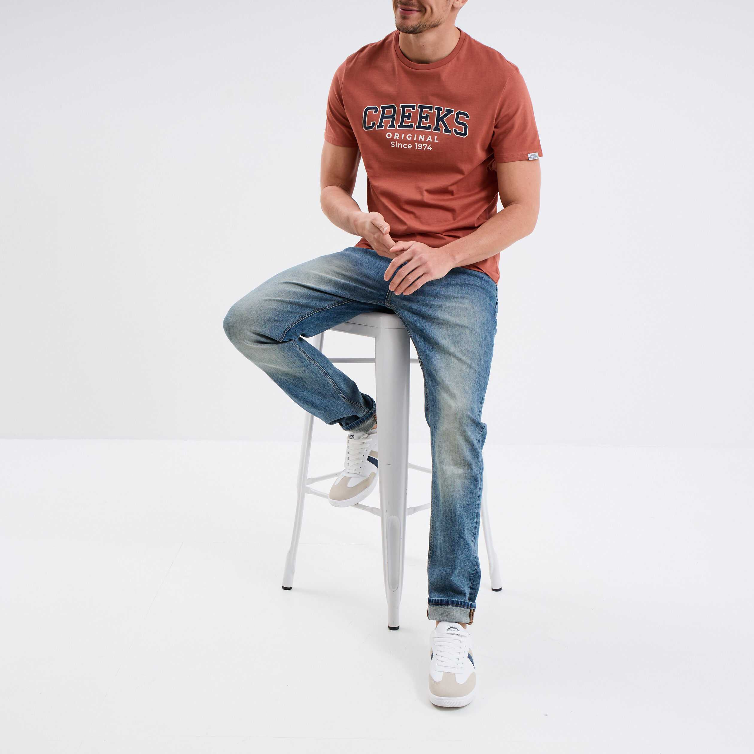 t shirt manches courtes coton vieux rose homme T-shirt manches courtes coton vieux rose homme