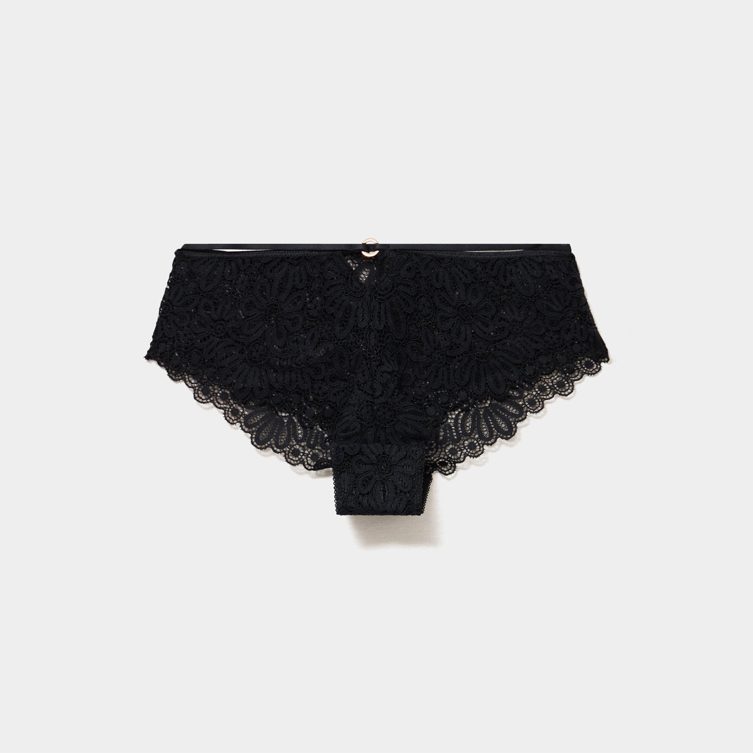 Shorty en dentelle noir femme