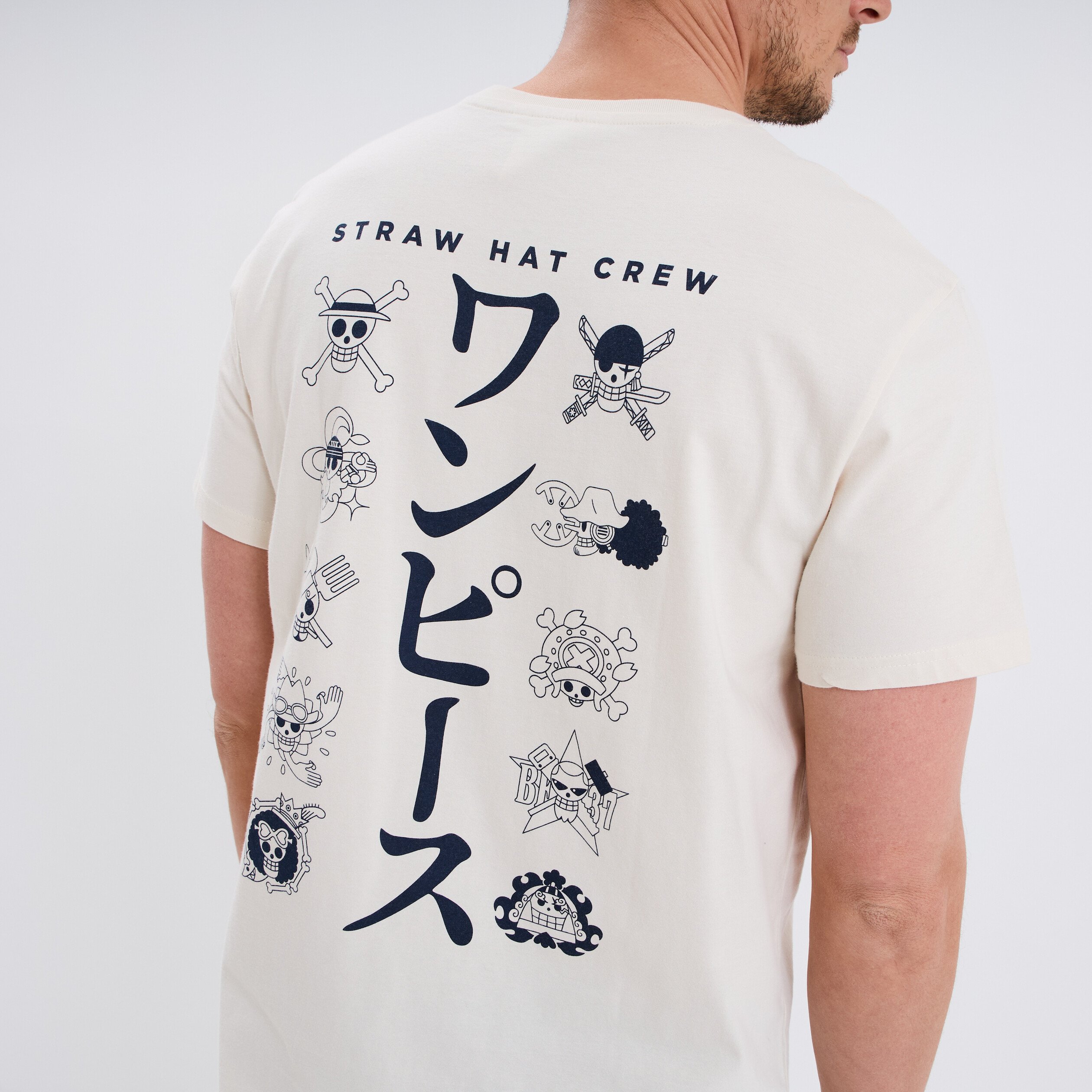 T-shirt manches courtes coton One Piece sable homme