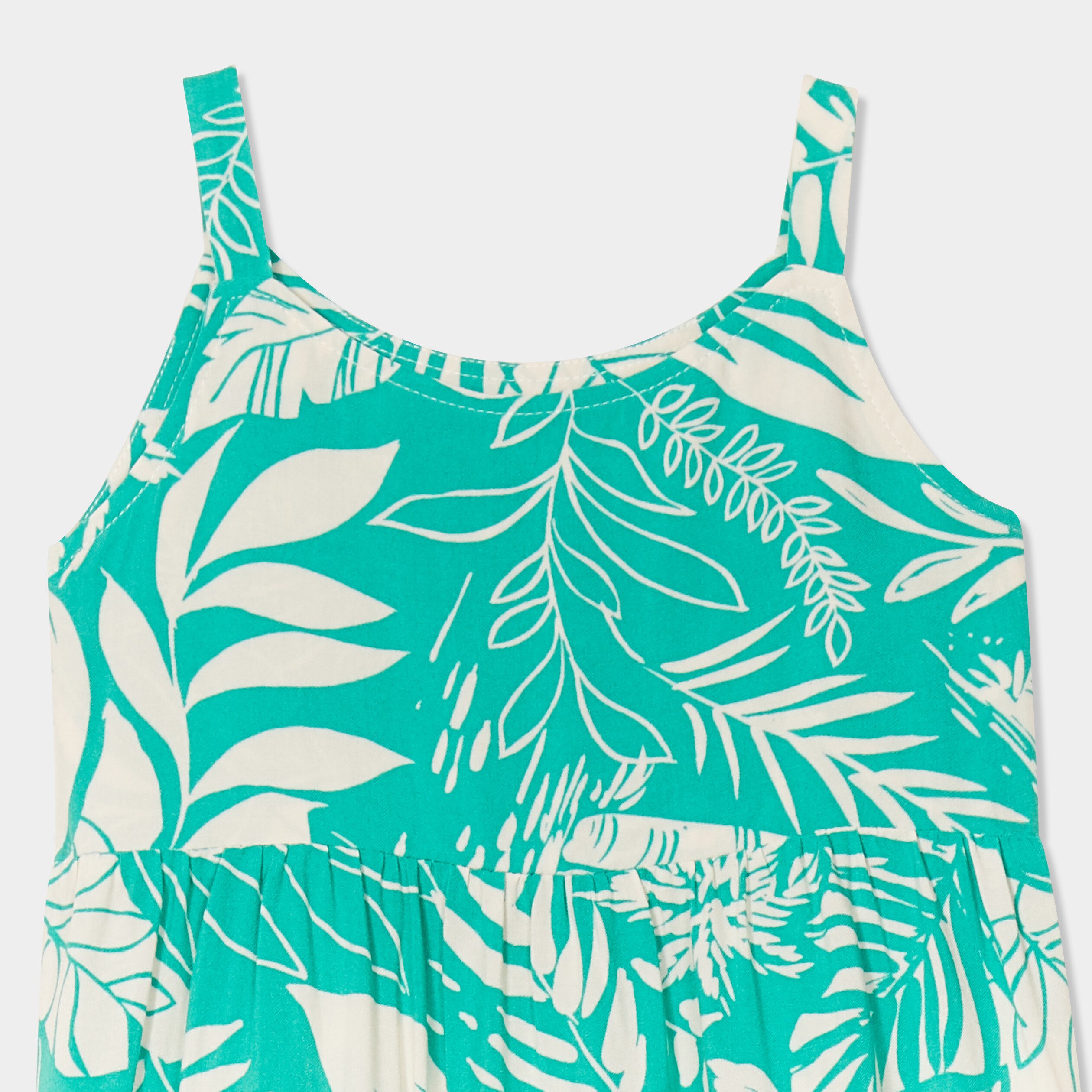 robe longue a bretelles vert fille Robe longue à bretelles vert fille